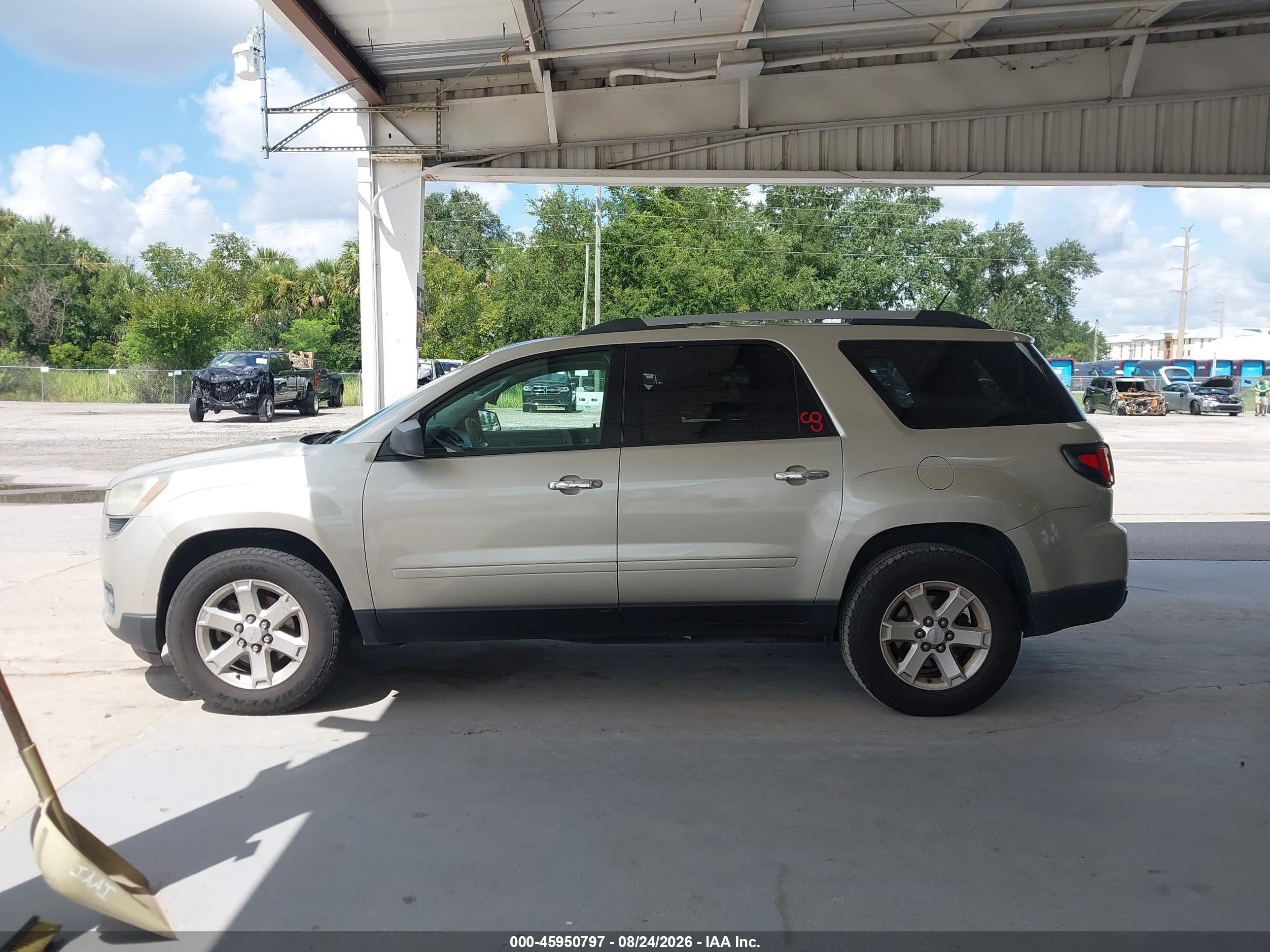 2015 Gmc Acadia Sle-1 Gold vin: 1GKKRNED5FJ136316
