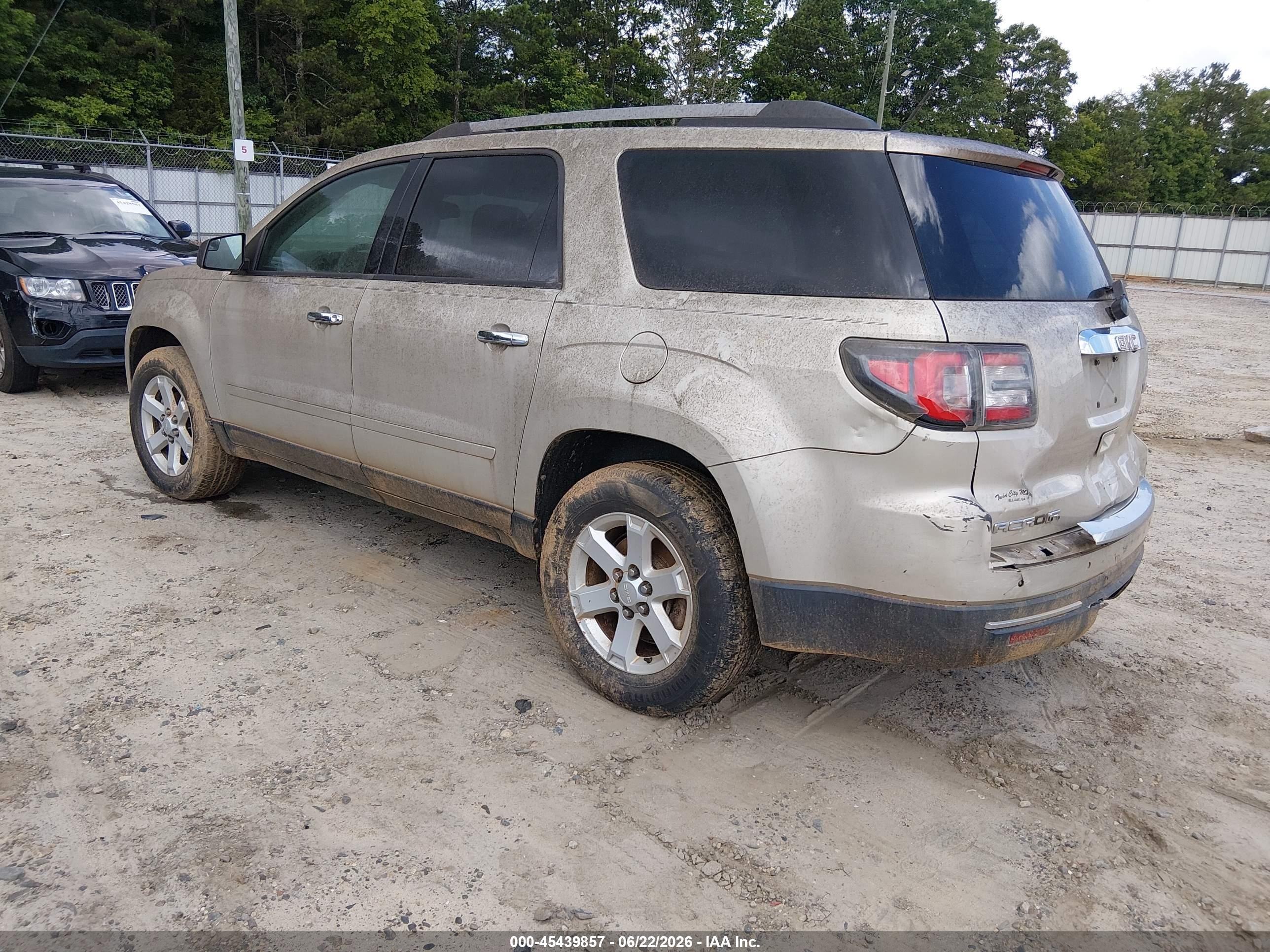 2013 Gmc Acadia Sle-1 Золотой vin: 1GKKRNED6DJ161495