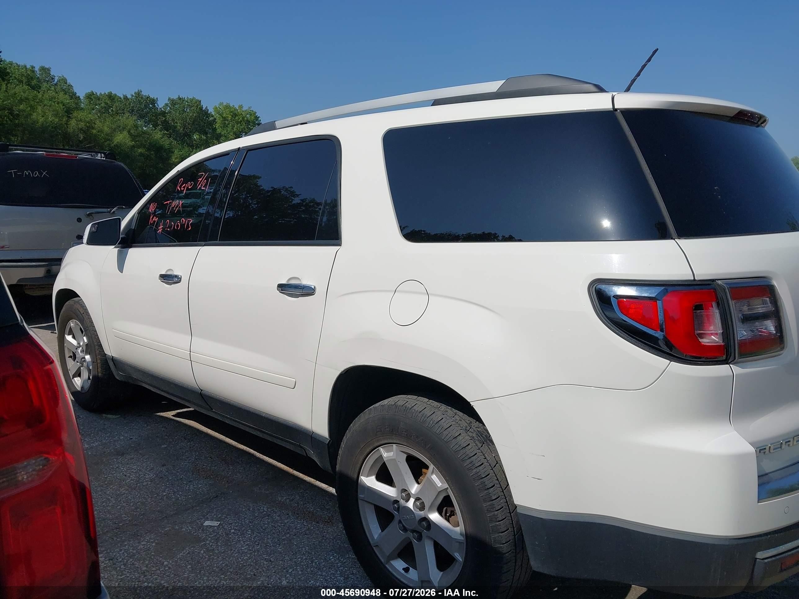 2014 Gmc Acadia Sle-1 White vin: 1GKKRNED6EJ200913
