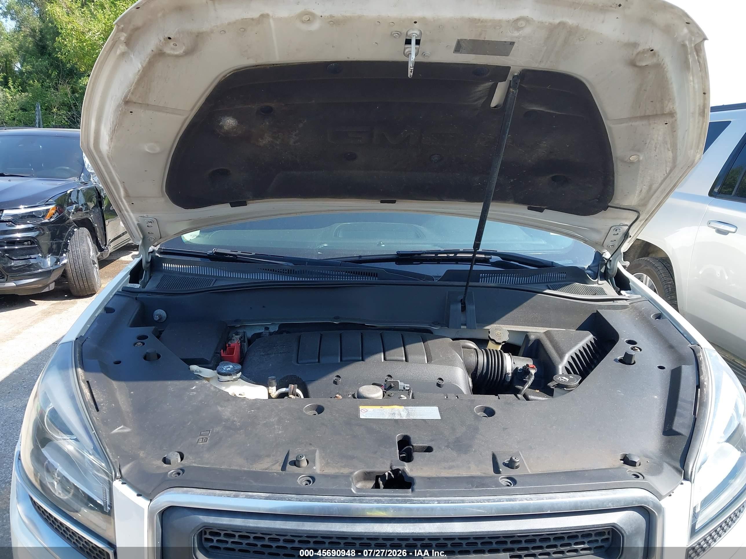 2014 Gmc Acadia Sle-1 White vin: 1GKKRNED6EJ200913