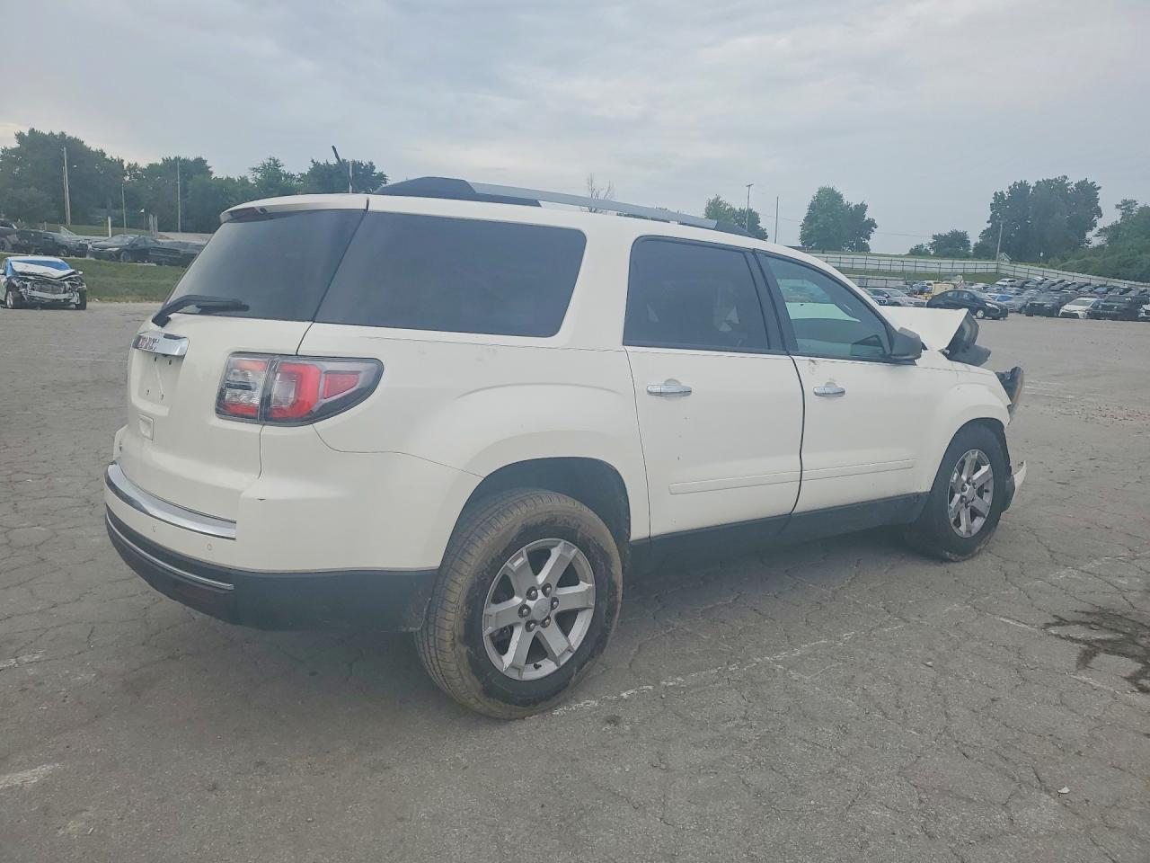 2015 Gmc Acadia Sle White vin: 1GKKRNED7FJ118903