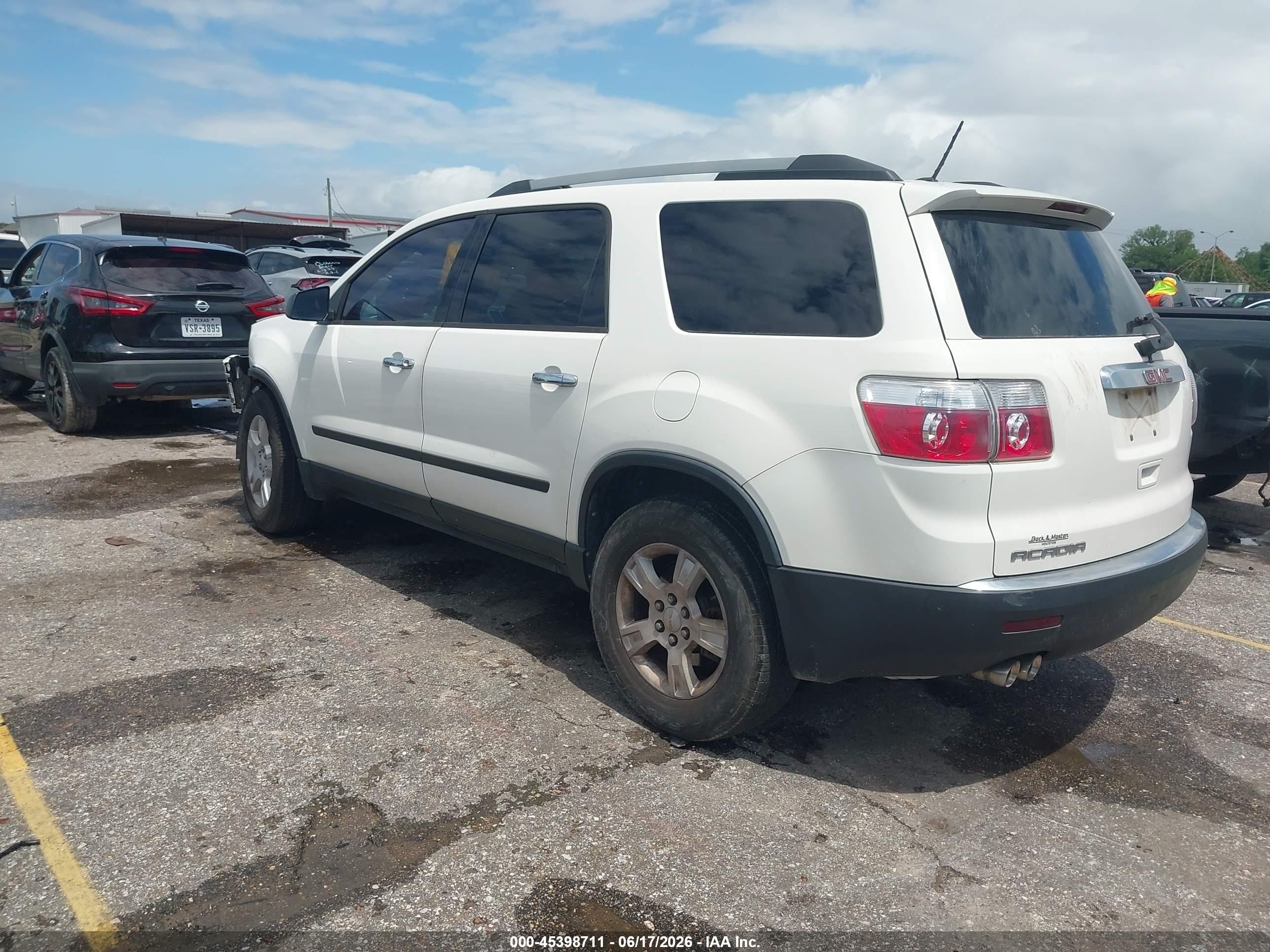 2011 Gmc Acadia Sl Black vin: 1GKKRNED8BJ367642