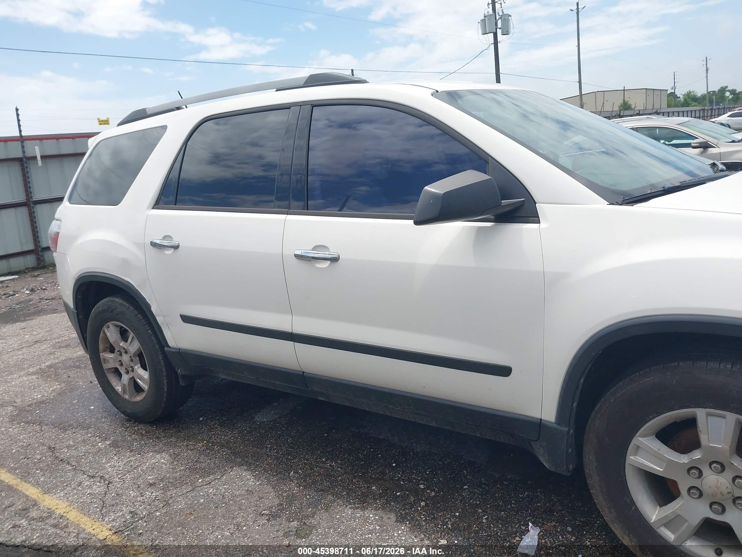 2011 Gmc Acadia Sl Black vin: 1GKKRNED8BJ367642