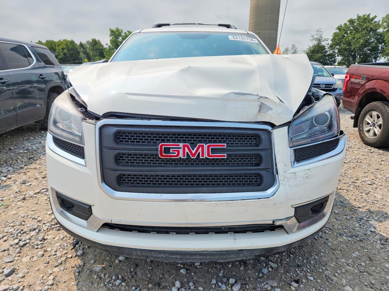 2013 Gmc Acadia Sle White vin: 1GKKRNED8DJ258567