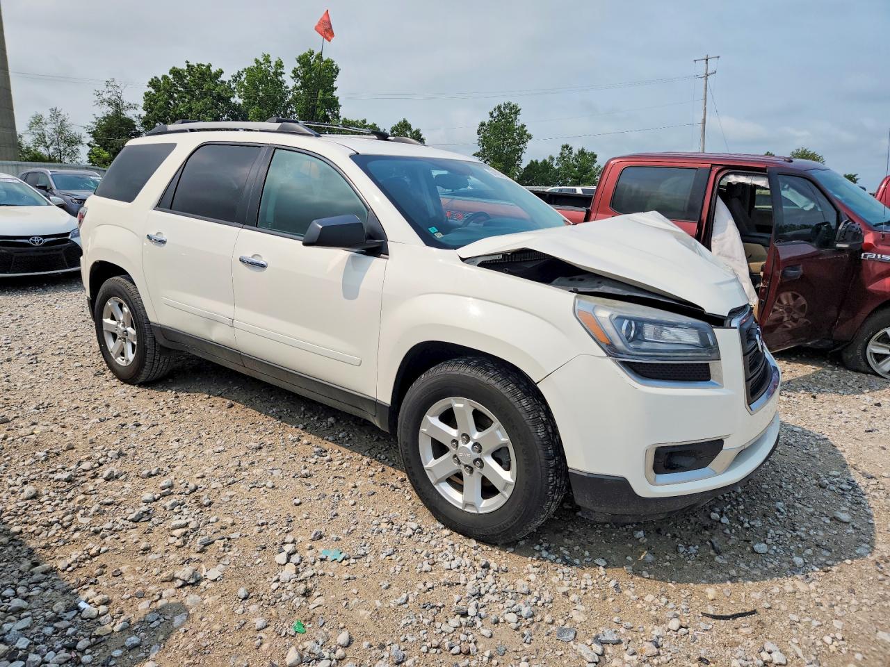2013 Gmc Acadia Sle White vin: 1GKKRNED8DJ258567
