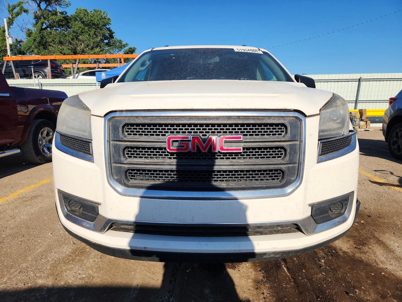 2014 Gmc Acadia Sle White vin: 1GKKRNED8EJ267366