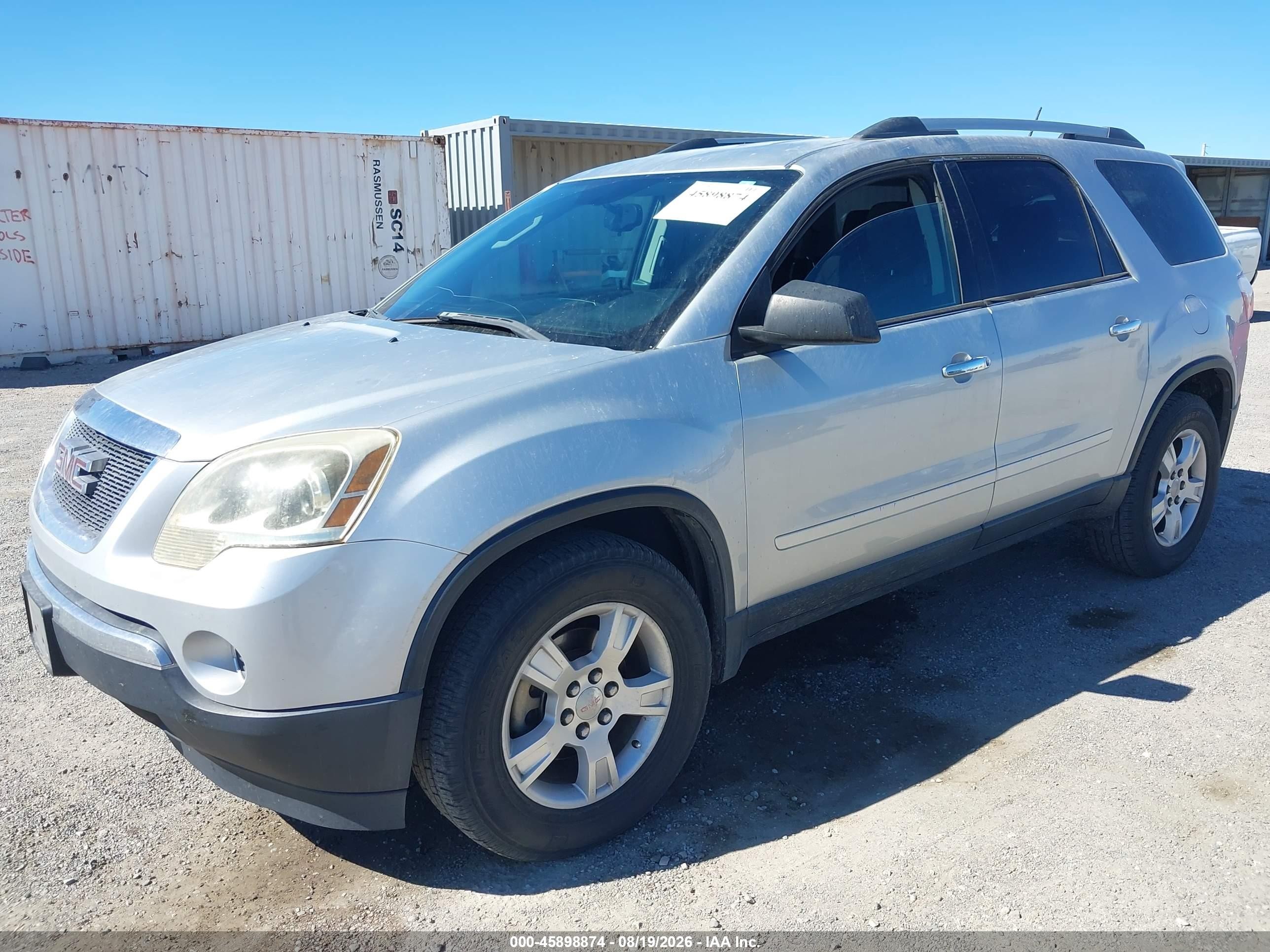 2011 Gmc Acadia Sl Silver vin: 1GKKRNED9BJ116306
