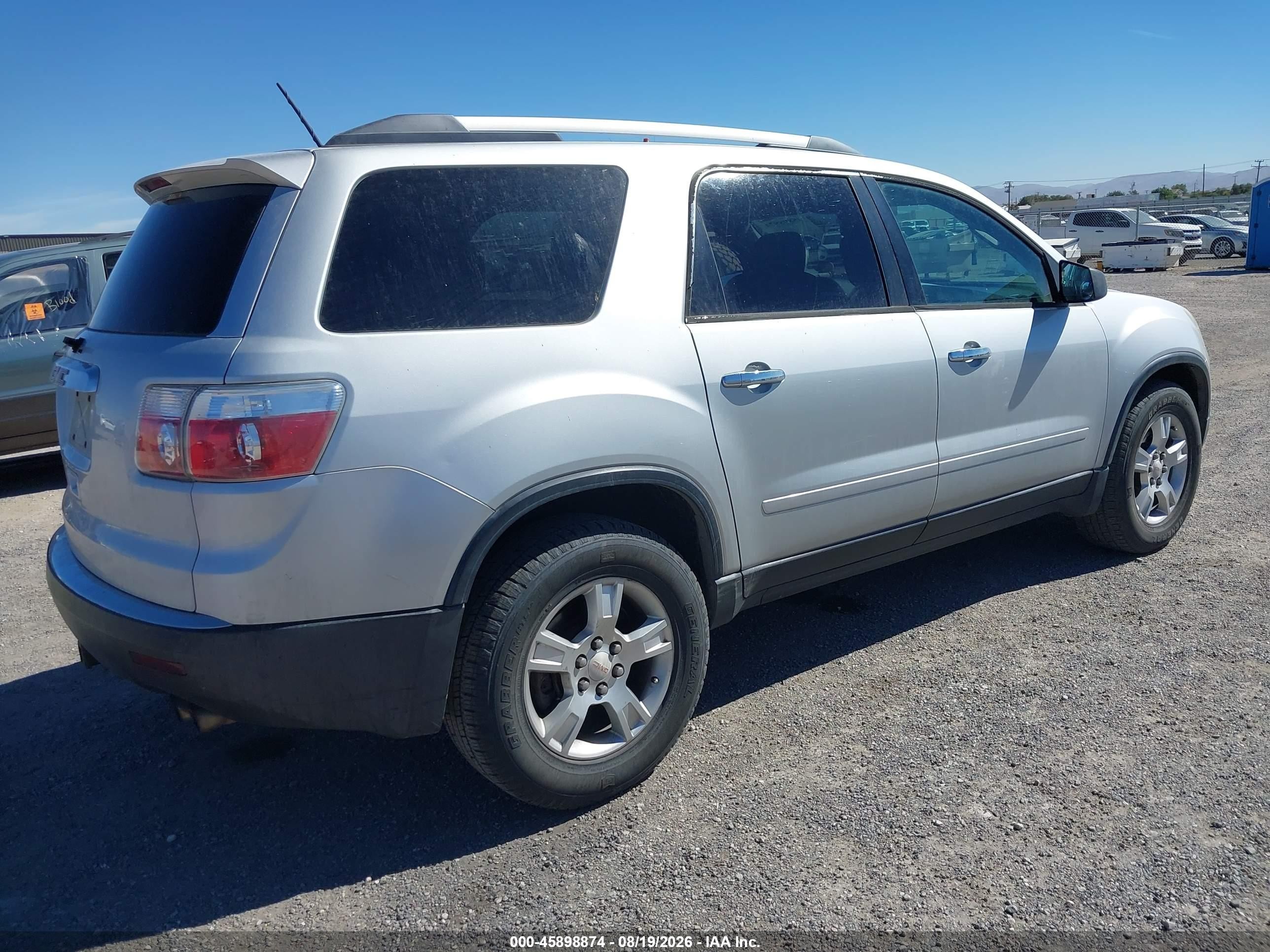 2011 Gmc Acadia Sl Silver vin: 1GKKRNED9BJ116306