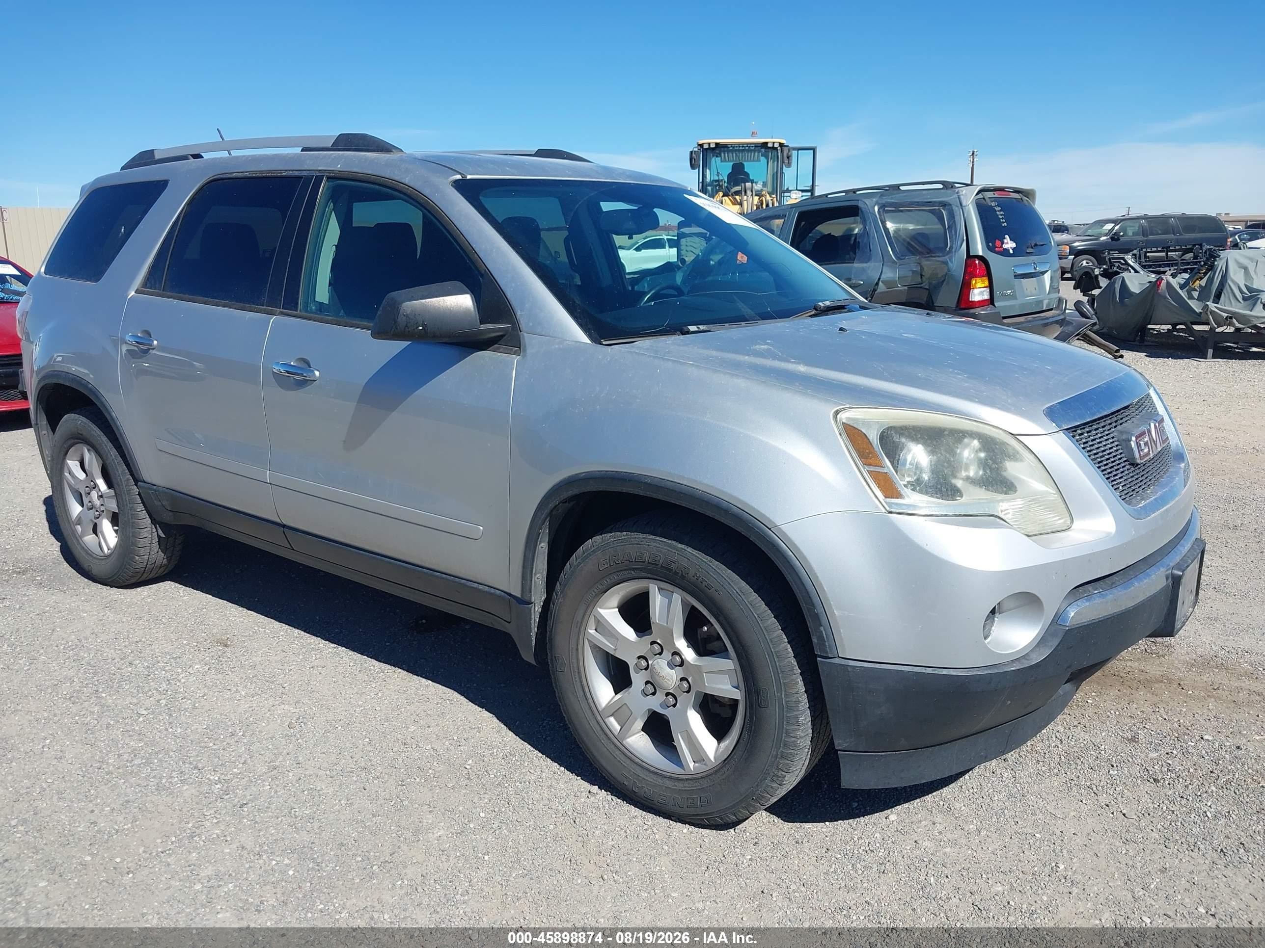 2011 Gmc Acadia Sl Silver vin: 1GKKRNED9BJ116306