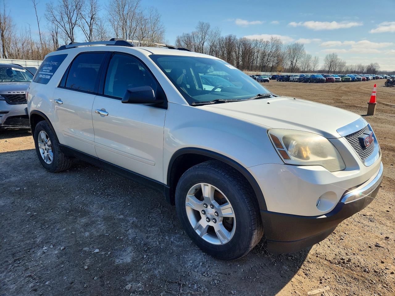2012 Gmc Acadia Sle White vin: 1GKKRNED9CJ375752
