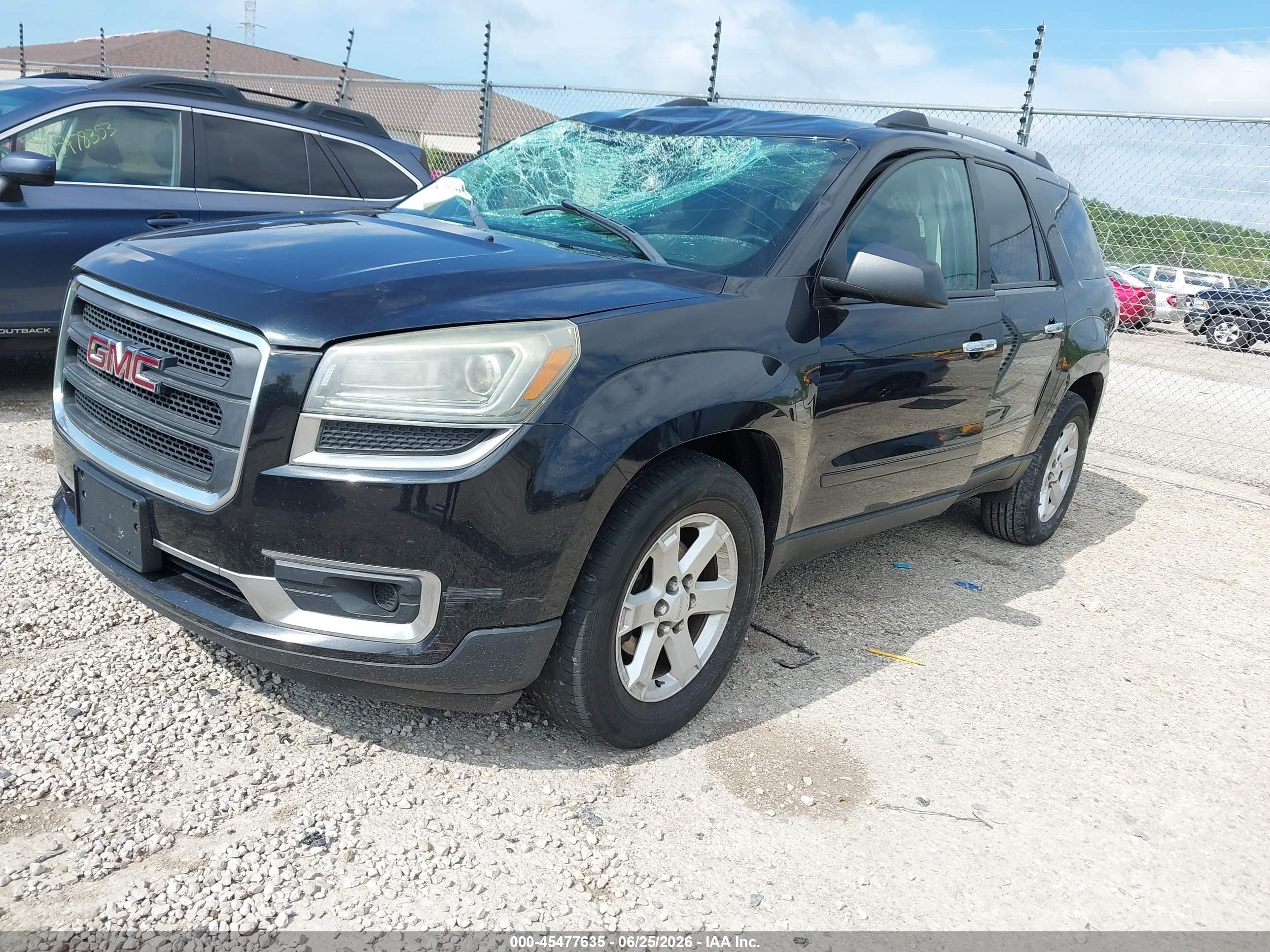 2013 Gmc Acadia Sle-1 Black vin: 1GKKRNED9DJ155643