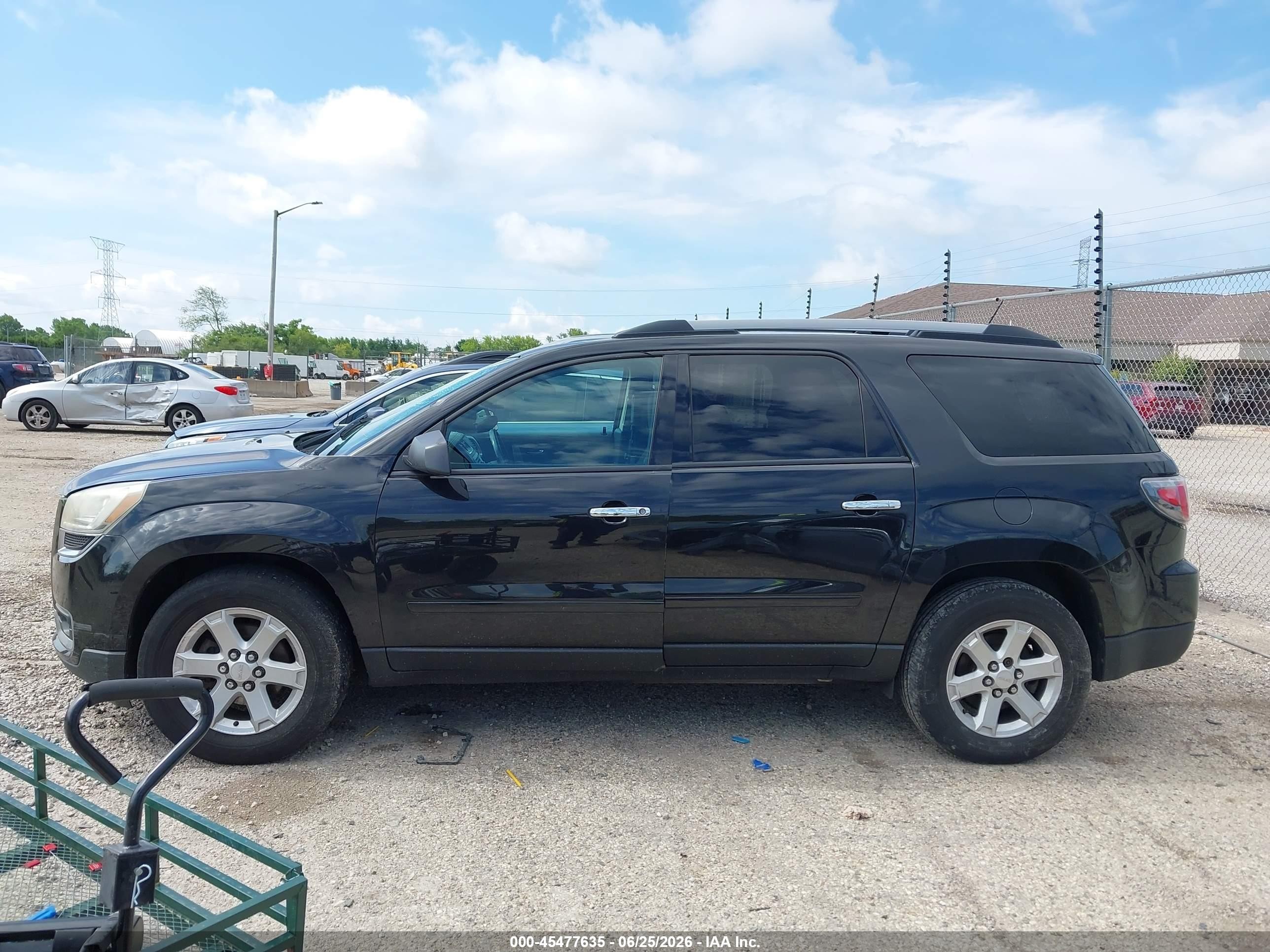 2013 Gmc Acadia Sle-1 Black vin: 1GKKRNED9DJ155643