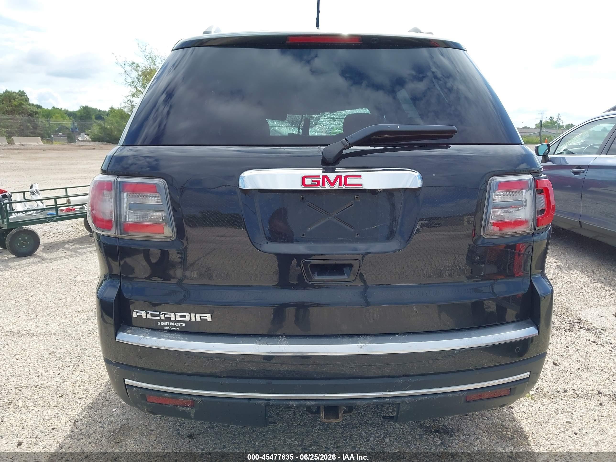 2013 Gmc Acadia Sle-1 Black vin: 1GKKRNED9DJ155643