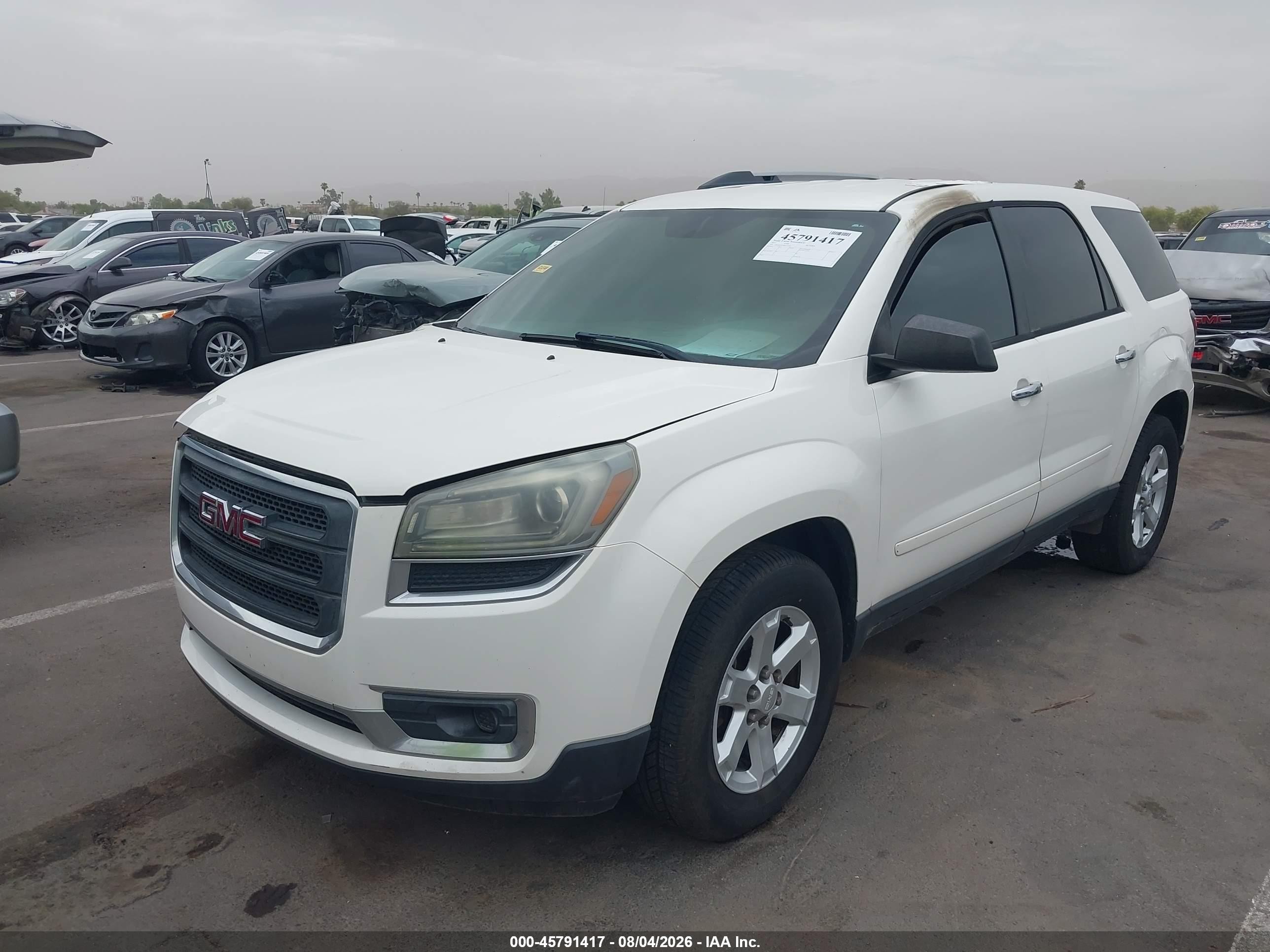 2013 Gmc Acadia Sle-1 White vin: 1GKKRNED9DJ155934