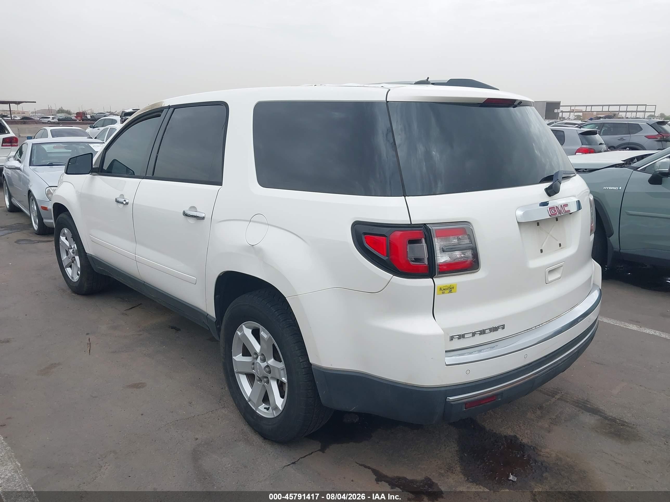 2013 Gmc Acadia Sle-1 White vin: 1GKKRNED9DJ155934
