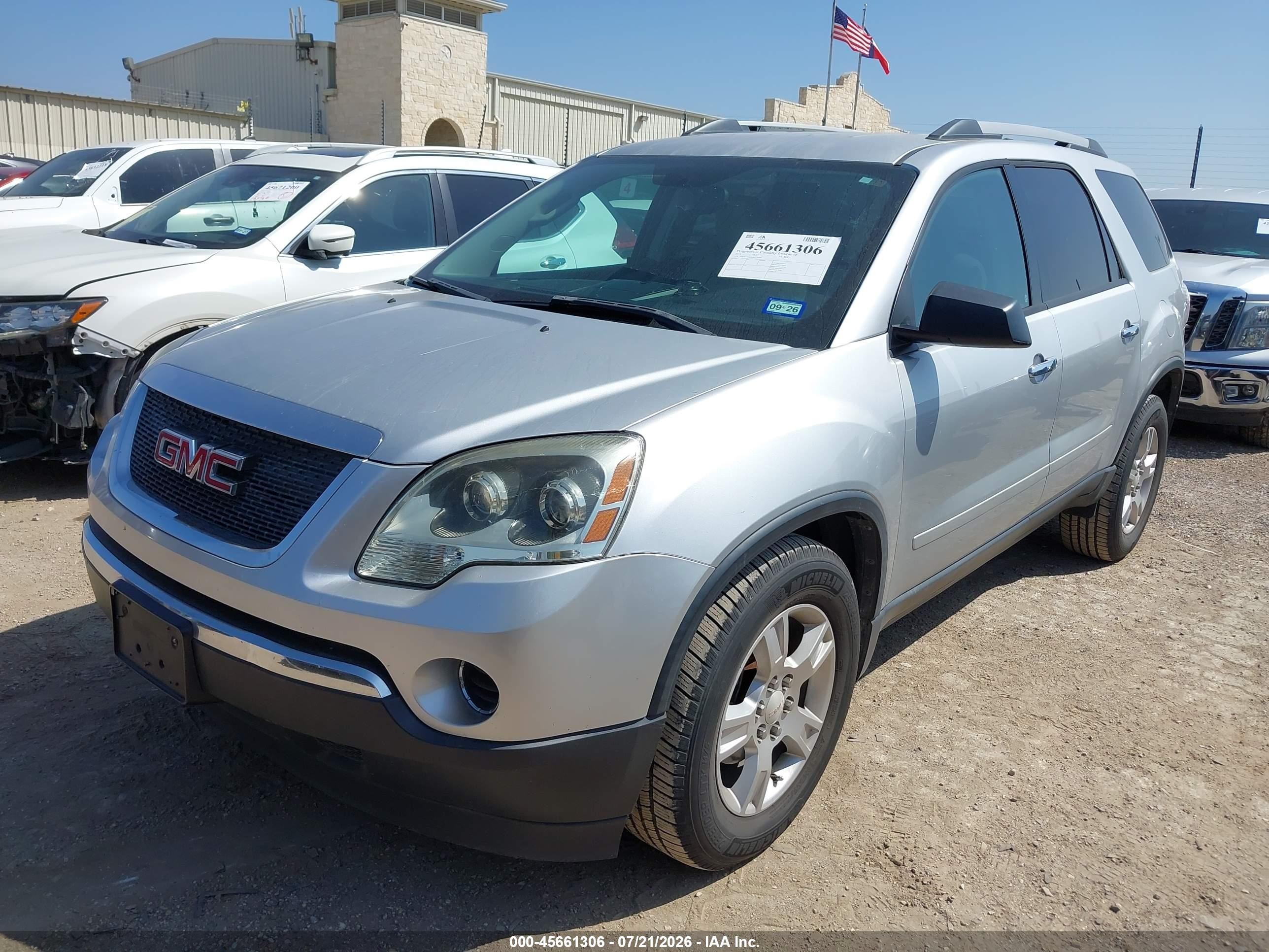 2011 Gmc Acadia Sl Silver vin: 1GKKRNEDXBJ379209