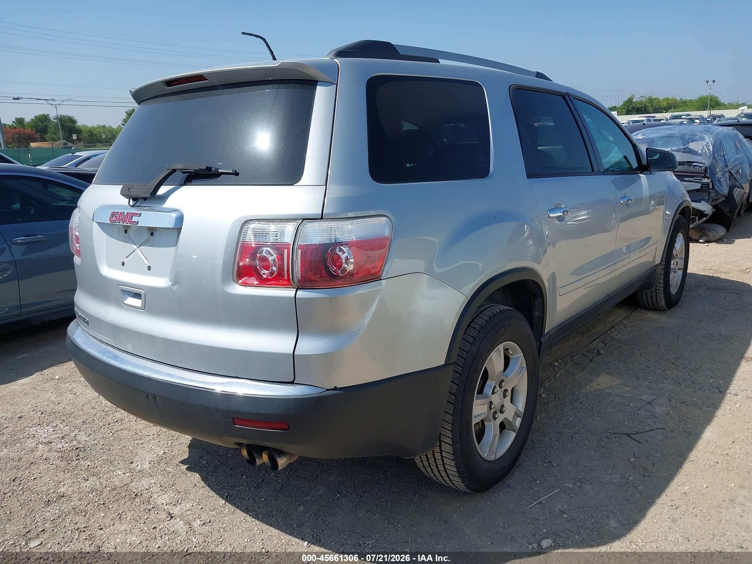 2011 Gmc Acadia Sl Silver vin: 1GKKRNEDXBJ379209