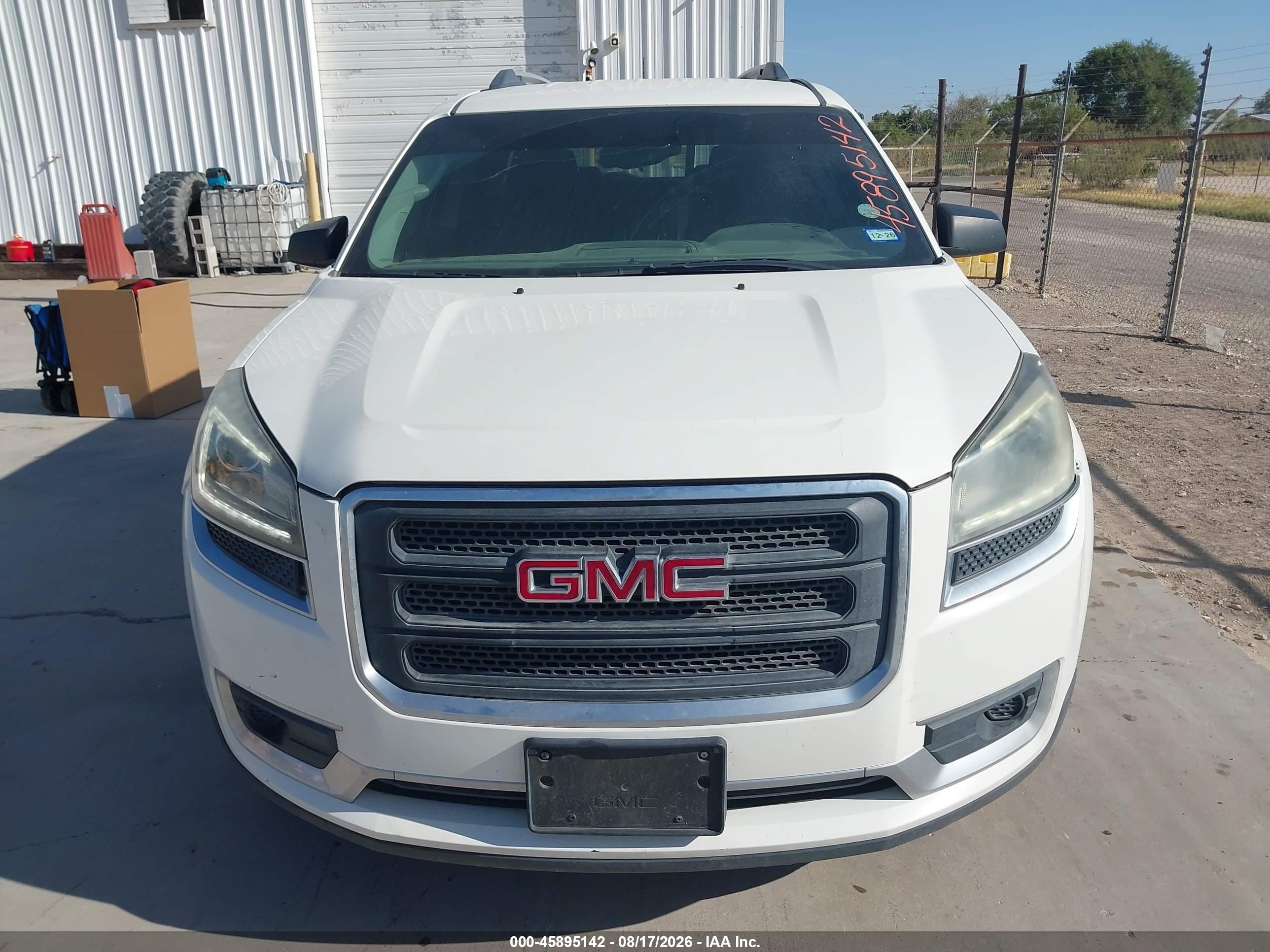 2013 Gmc Acadia Sle-1 Белый vin: 1GKKRNEDXDJ260613