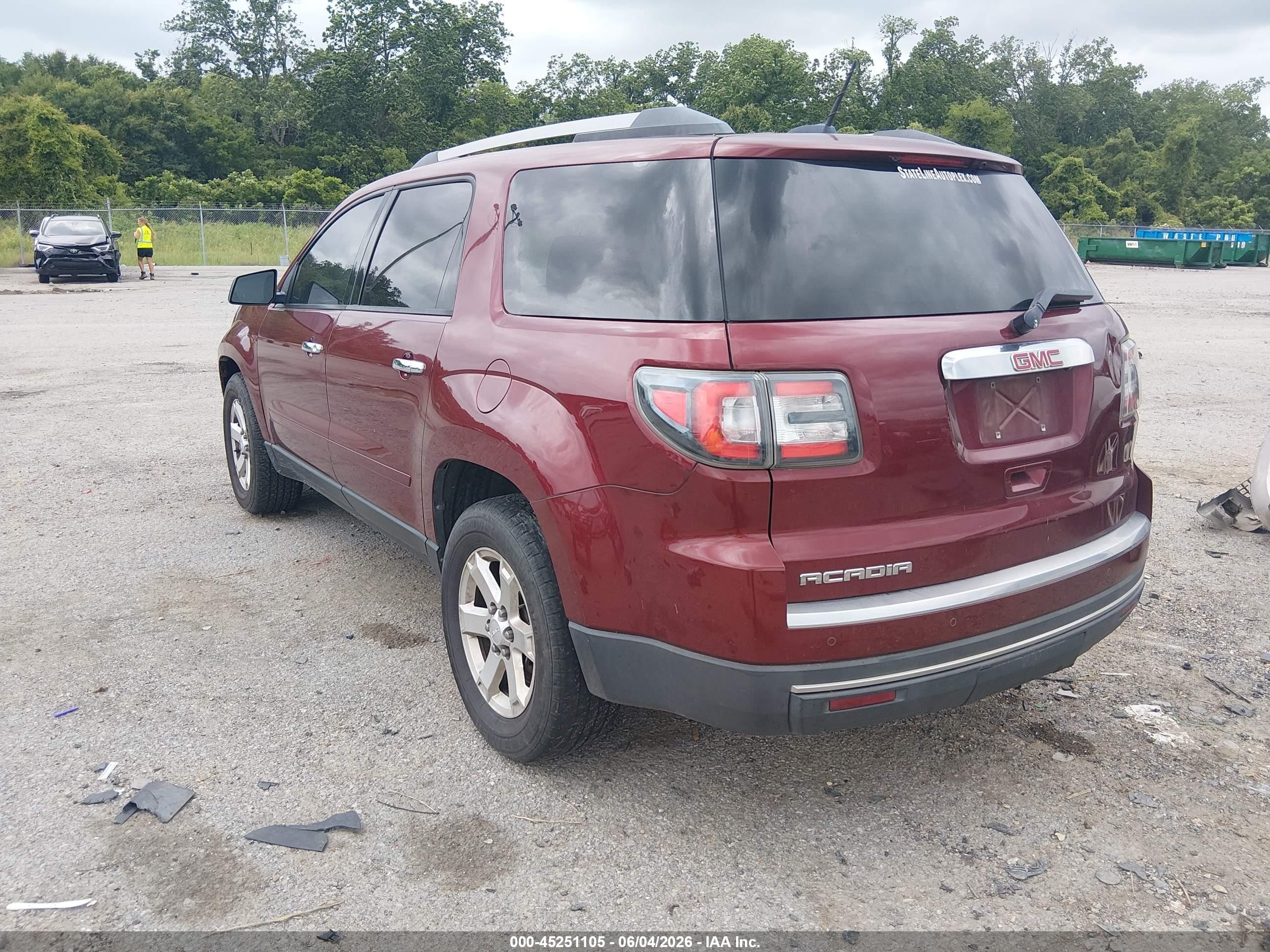 2016 Gmc Acadia Sle-1 Red vin: 1GKKRNEDXGJ117813