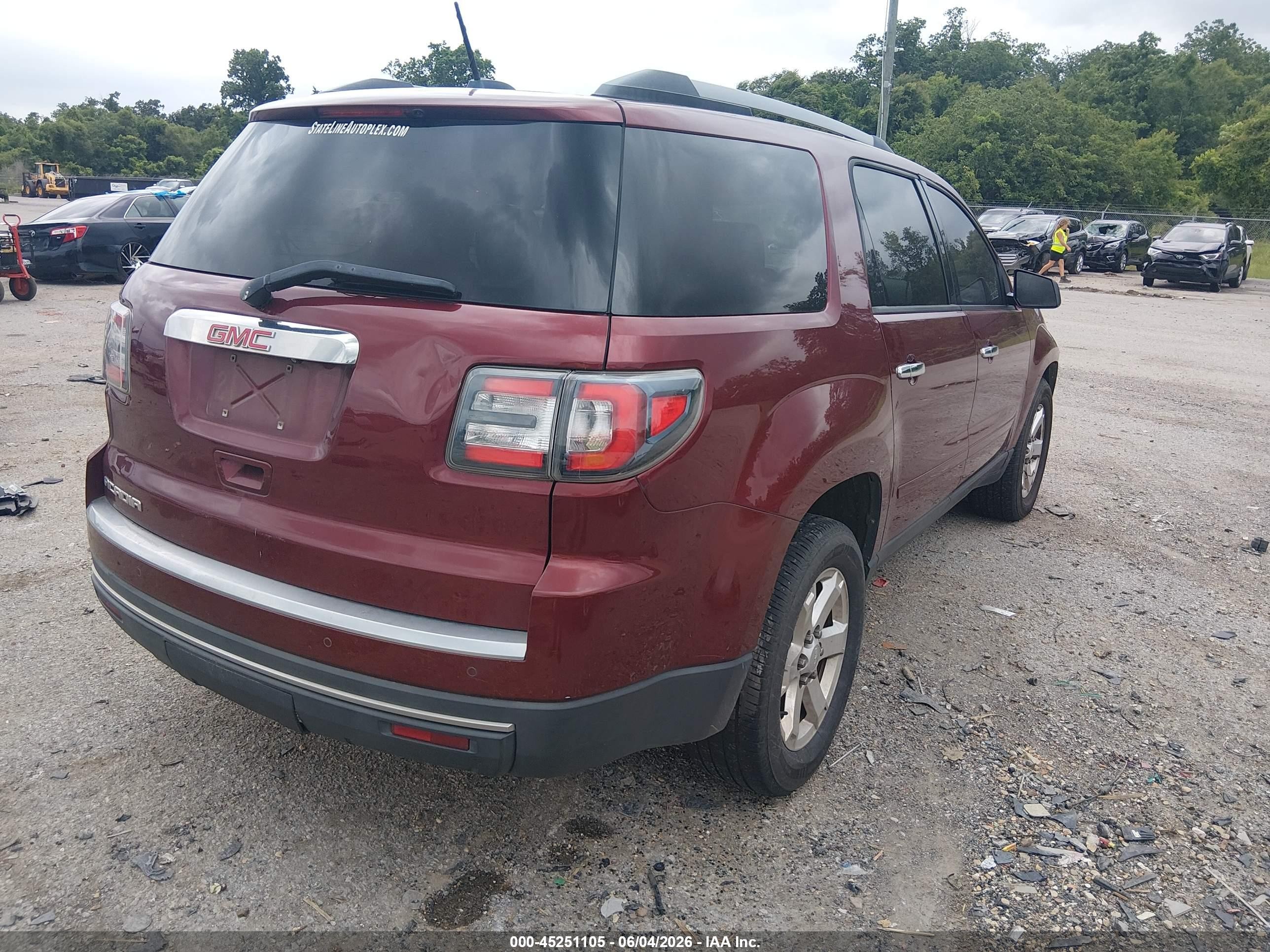 2016 Gmc Acadia Sle-1 Red vin: 1GKKRNEDXGJ117813
