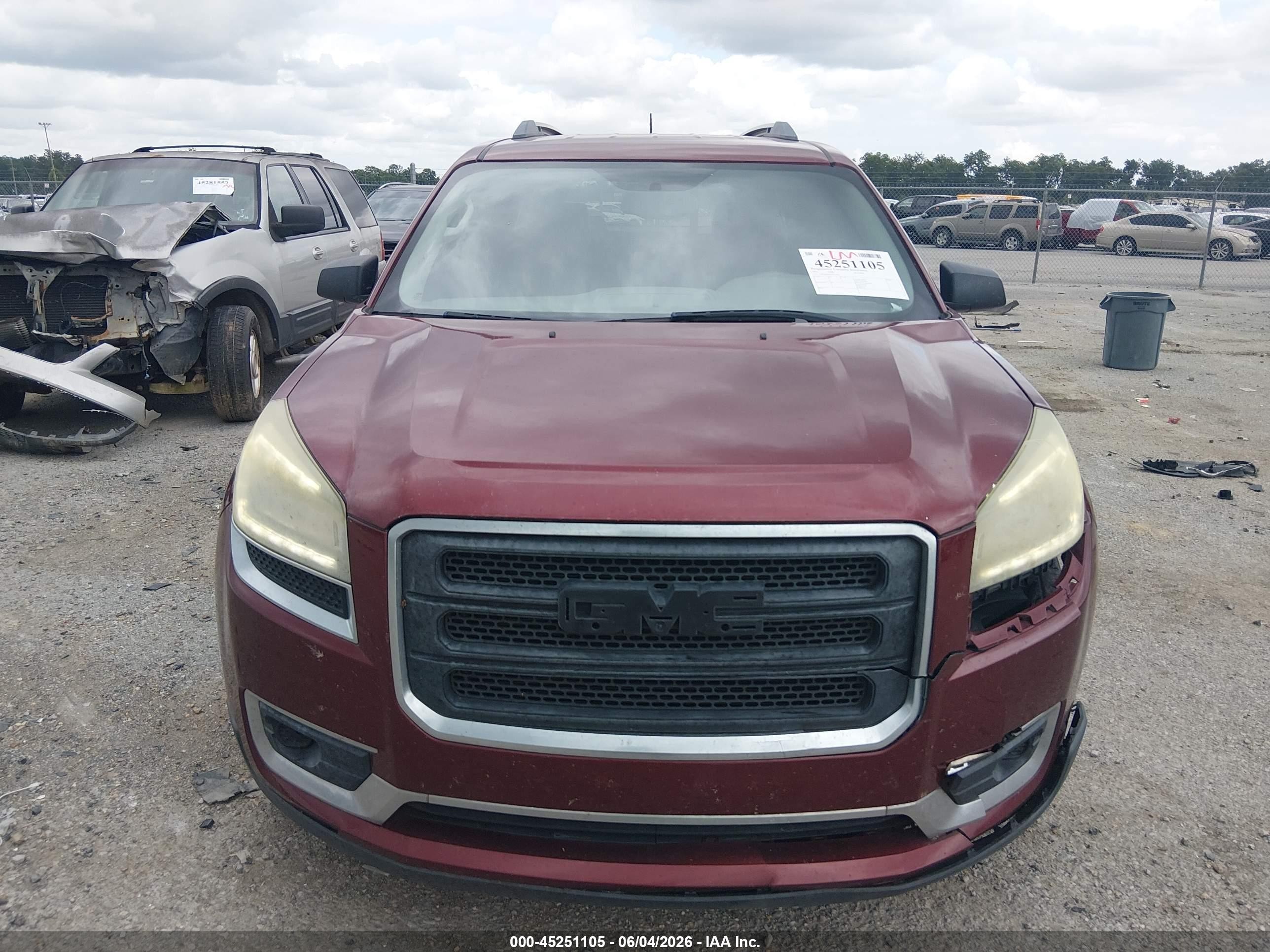 2016 Gmc Acadia Sle-1 Red vin: 1GKKRNEDXGJ117813