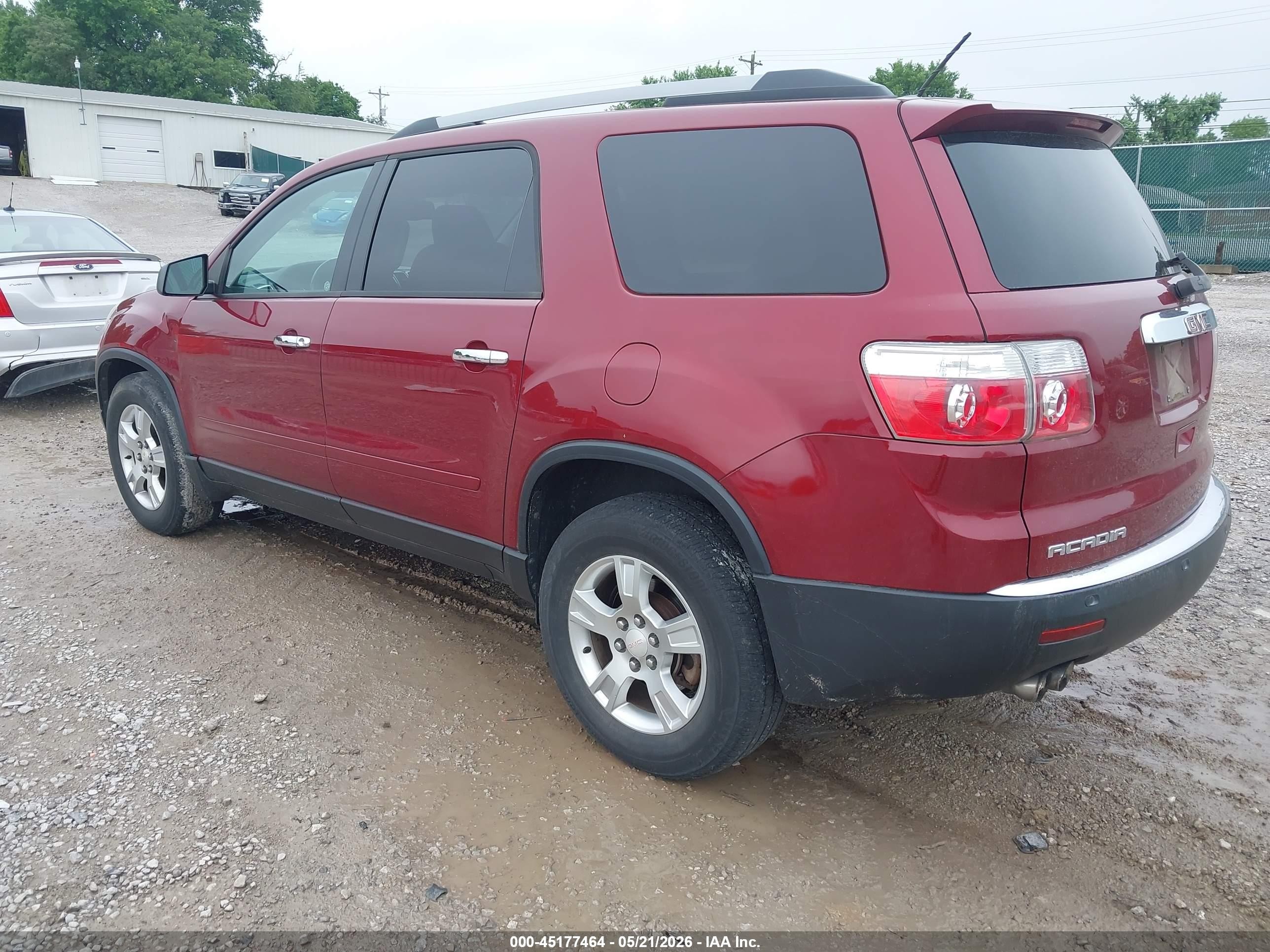 2011 Gmc Acadia Sle Maroon vin: 1GKKRPED0BJ203300