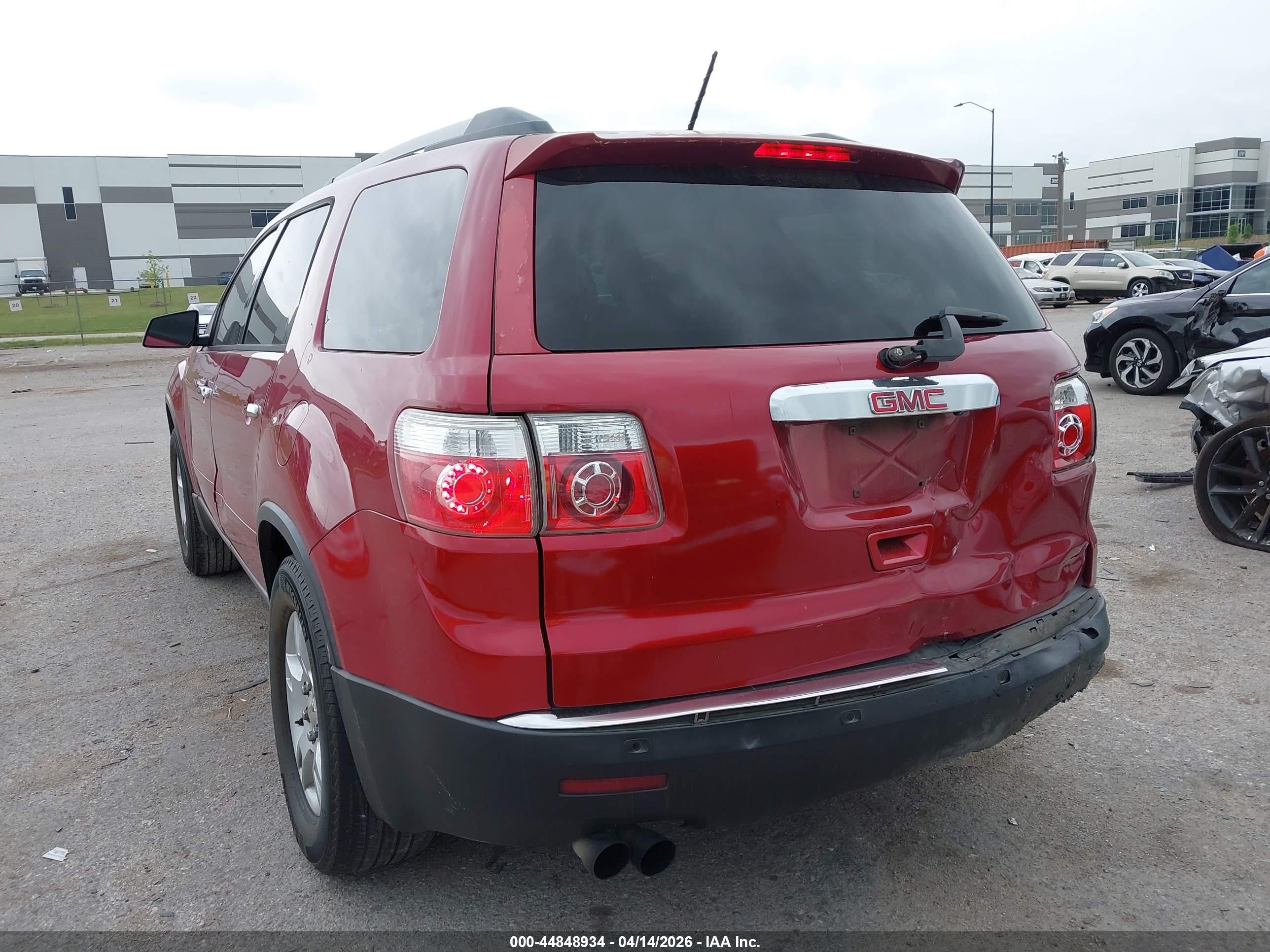2012 Gmc Acadia Sle Red vin: 1GKKRPED0CJ114537