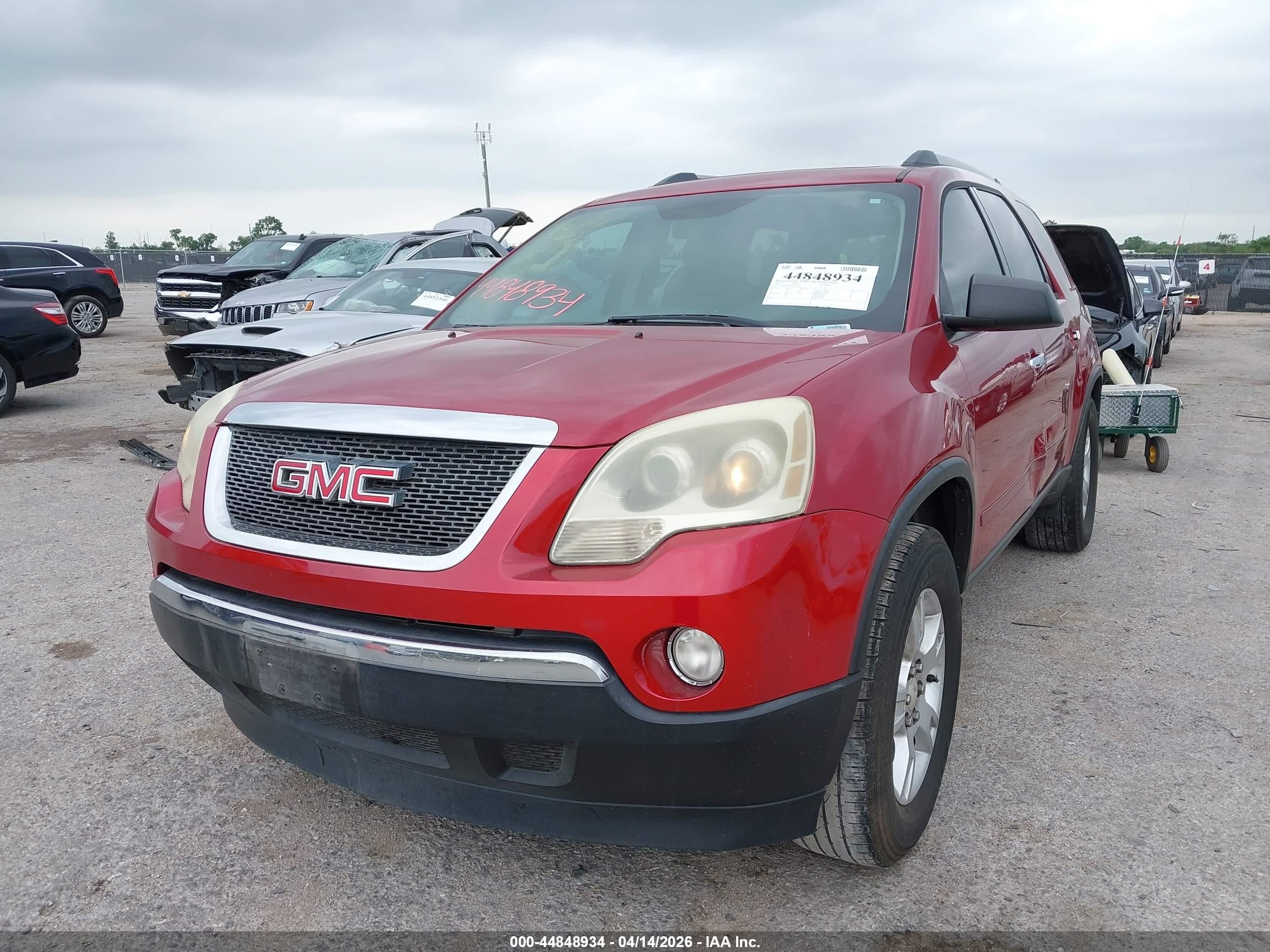 2012 Gmc Acadia Sle Red vin: 1GKKRPED0CJ114537