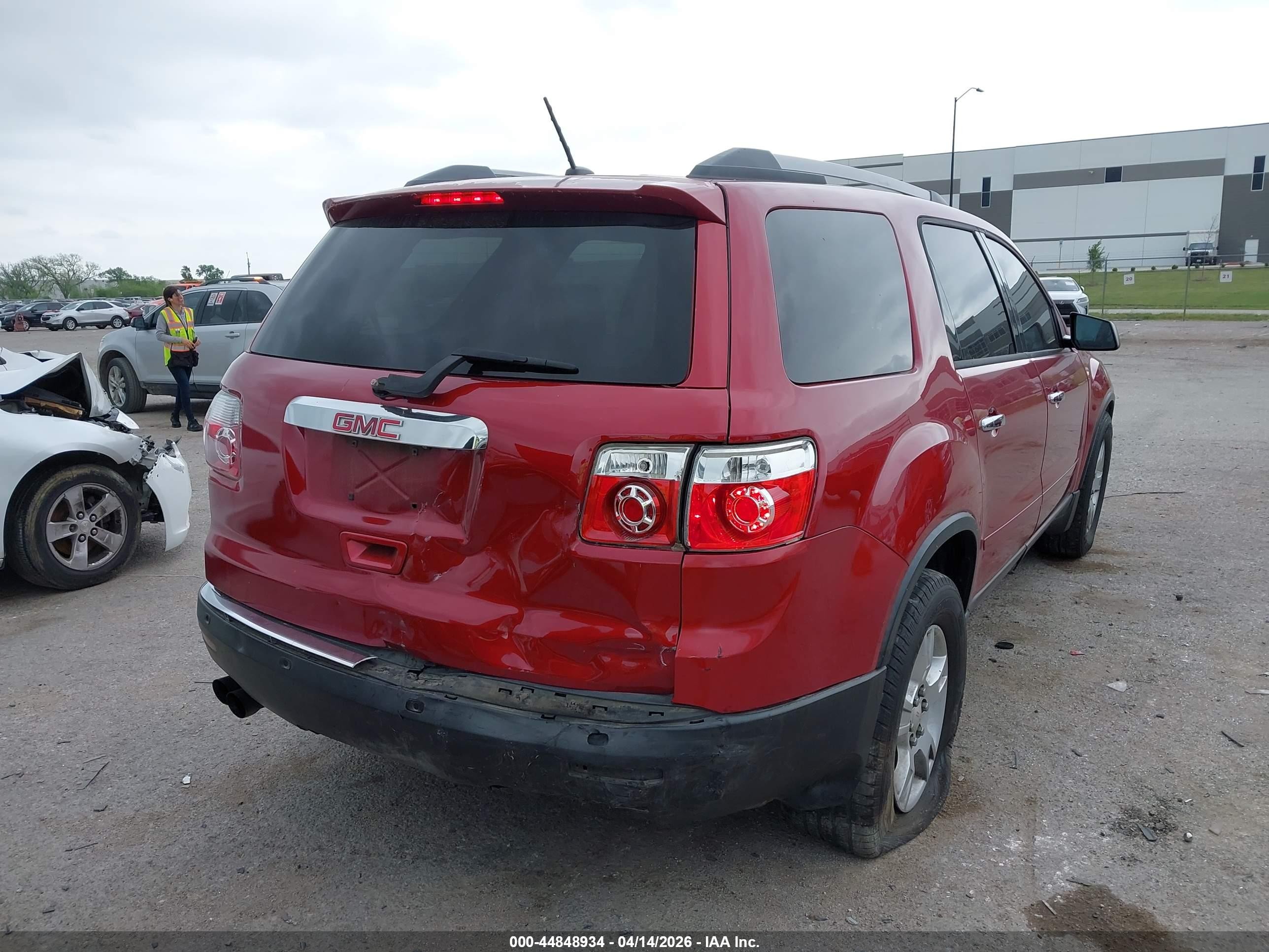 2012 Gmc Acadia Sle Red vin: 1GKKRPED0CJ114537