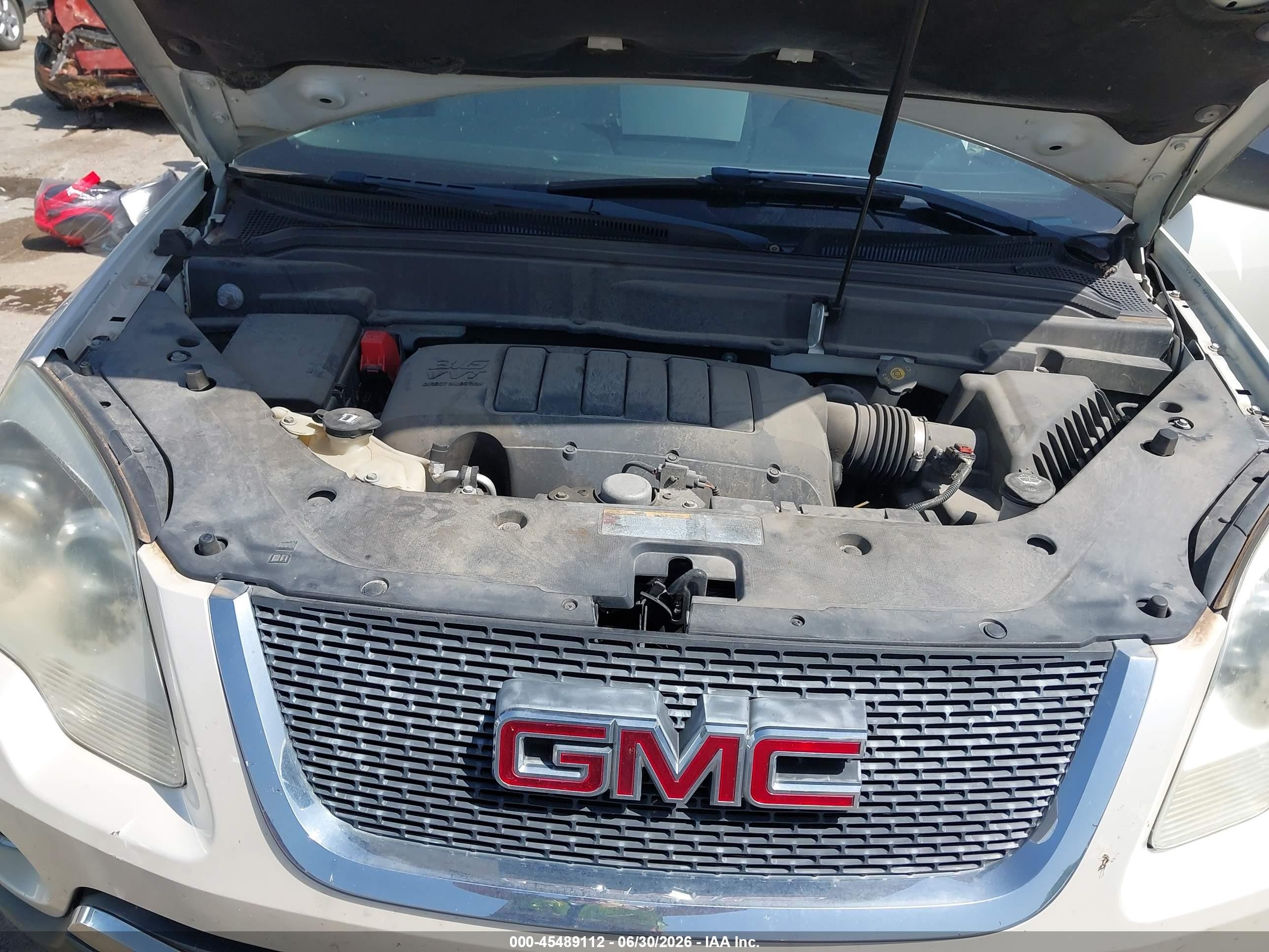 2012 Gmc Acadia Sle White vin: 1GKKRPED0CJ262915