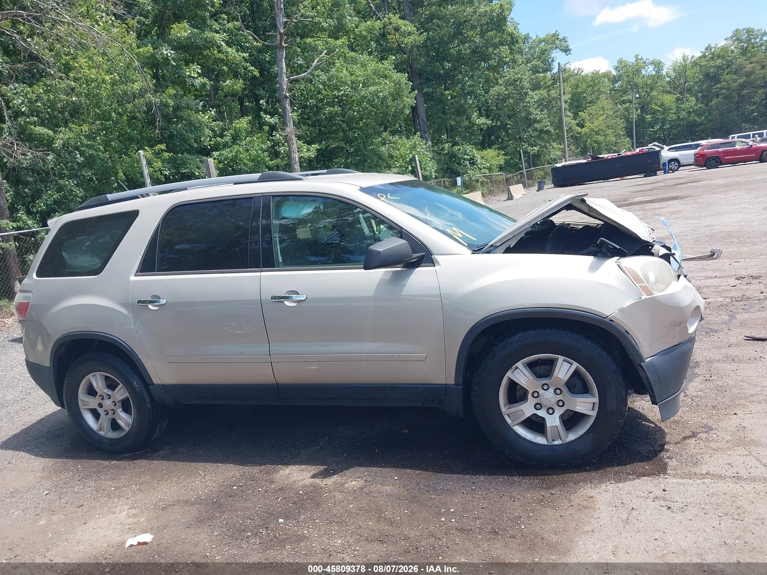 2012 Gmc Acadia Sle Золотой vin: 1GKKRPED0CJ269038