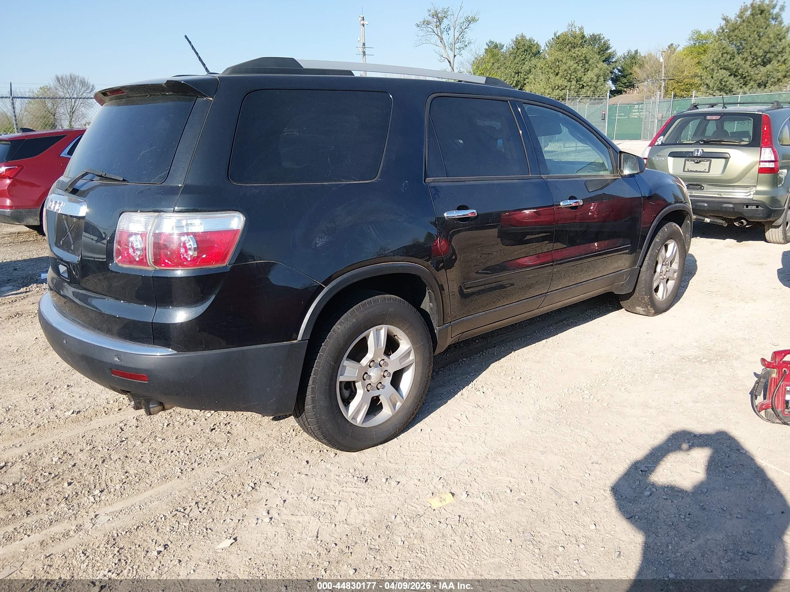 2012 Gmc Acadia Sle Black vin: 1GKKRPED0CJ298684