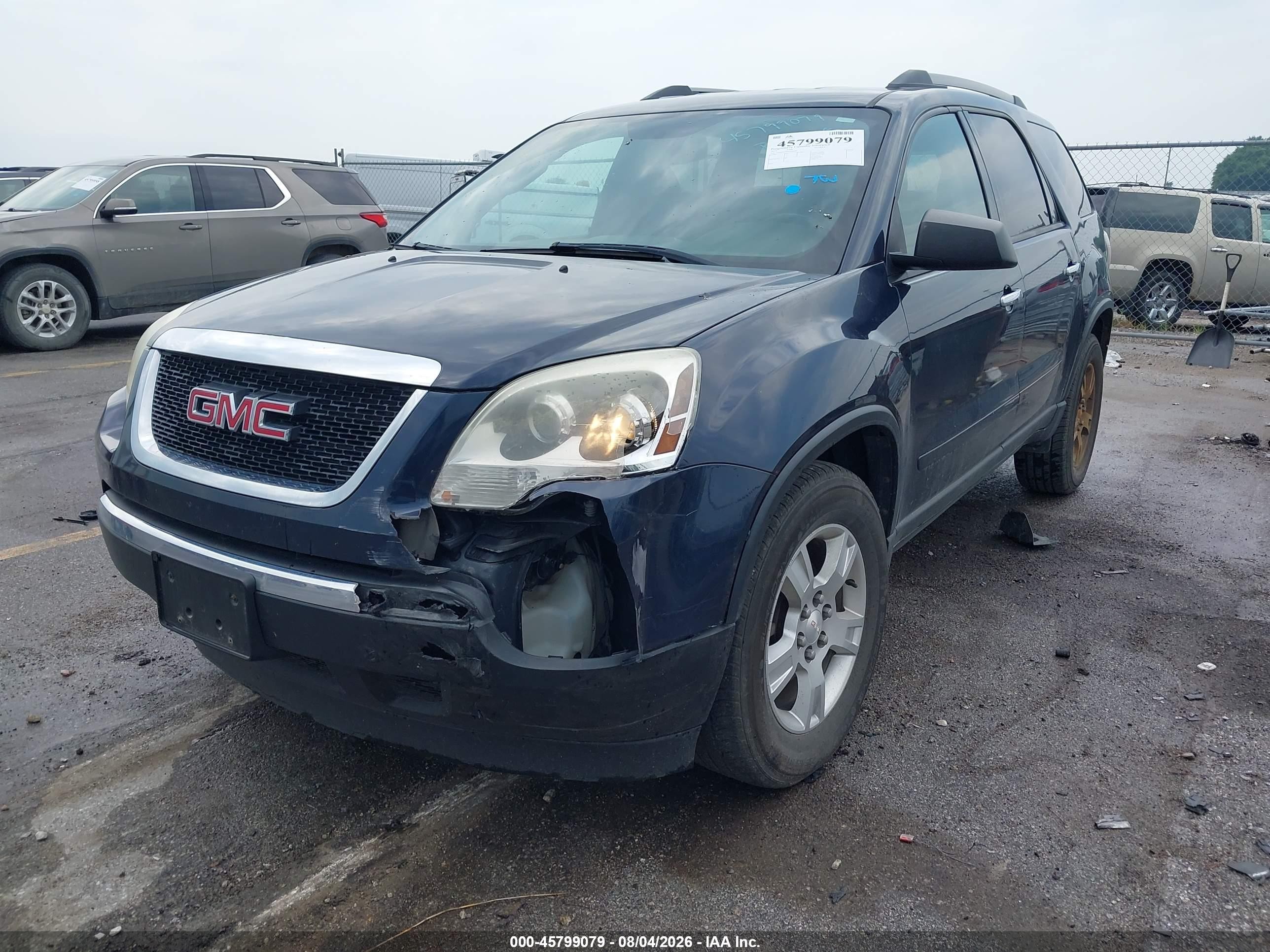 2012 Gmc Acadia Sle Blue vin: 1GKKRPED0CJ366949