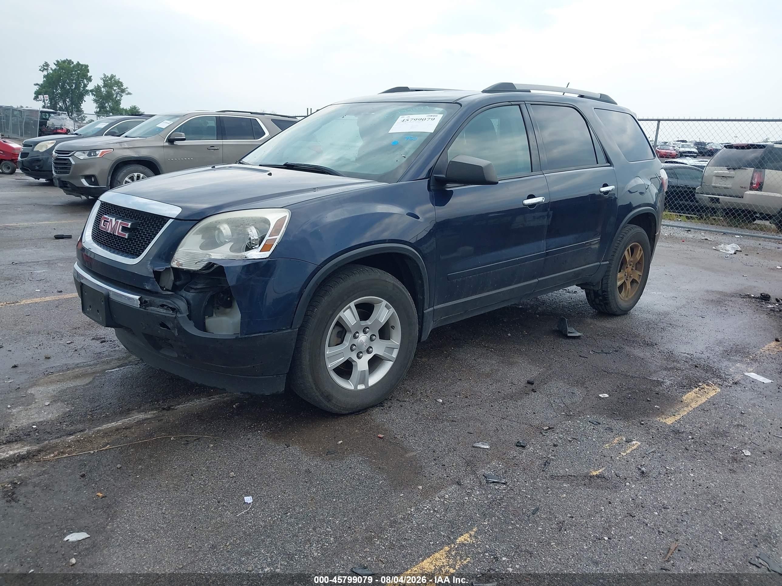 2012 Gmc Acadia Sle Синий vin: 1GKKRPED0CJ366949