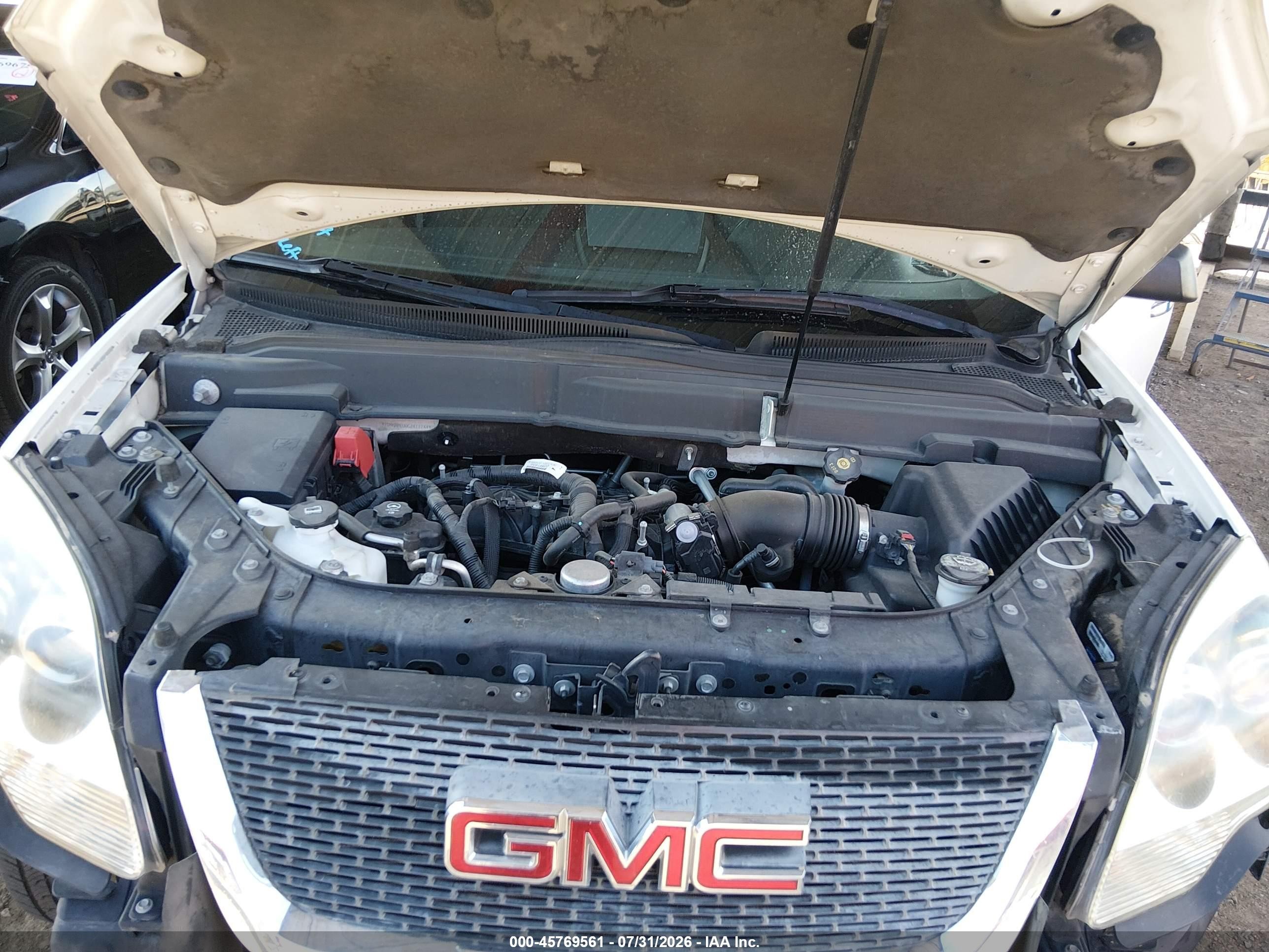 2012 Gmc Acadia Sle White vin: 1GKKRPED0CJ411744