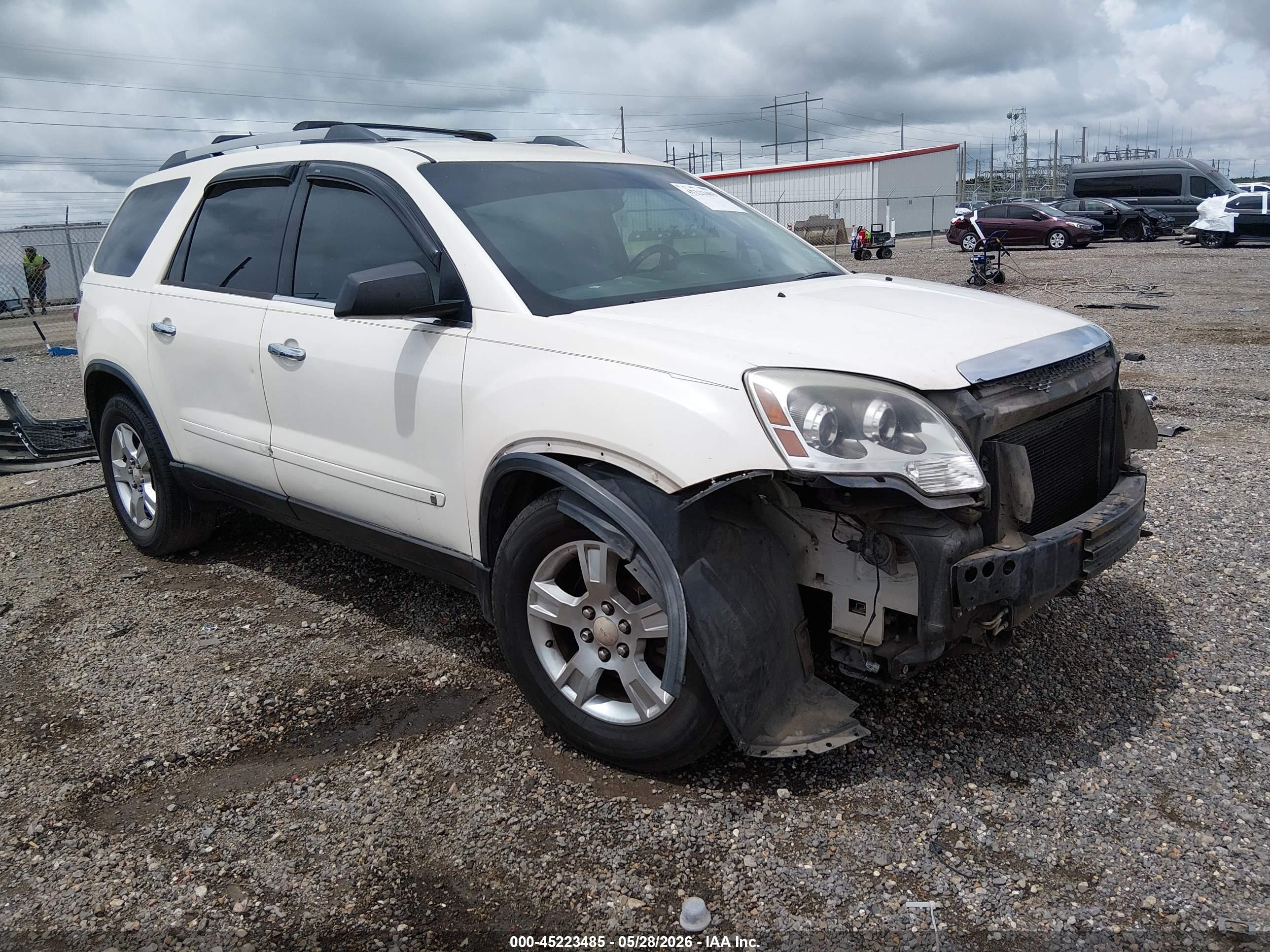 2011 Gmc Acadia Sle White vin: 1GKKRPED1BJ389834