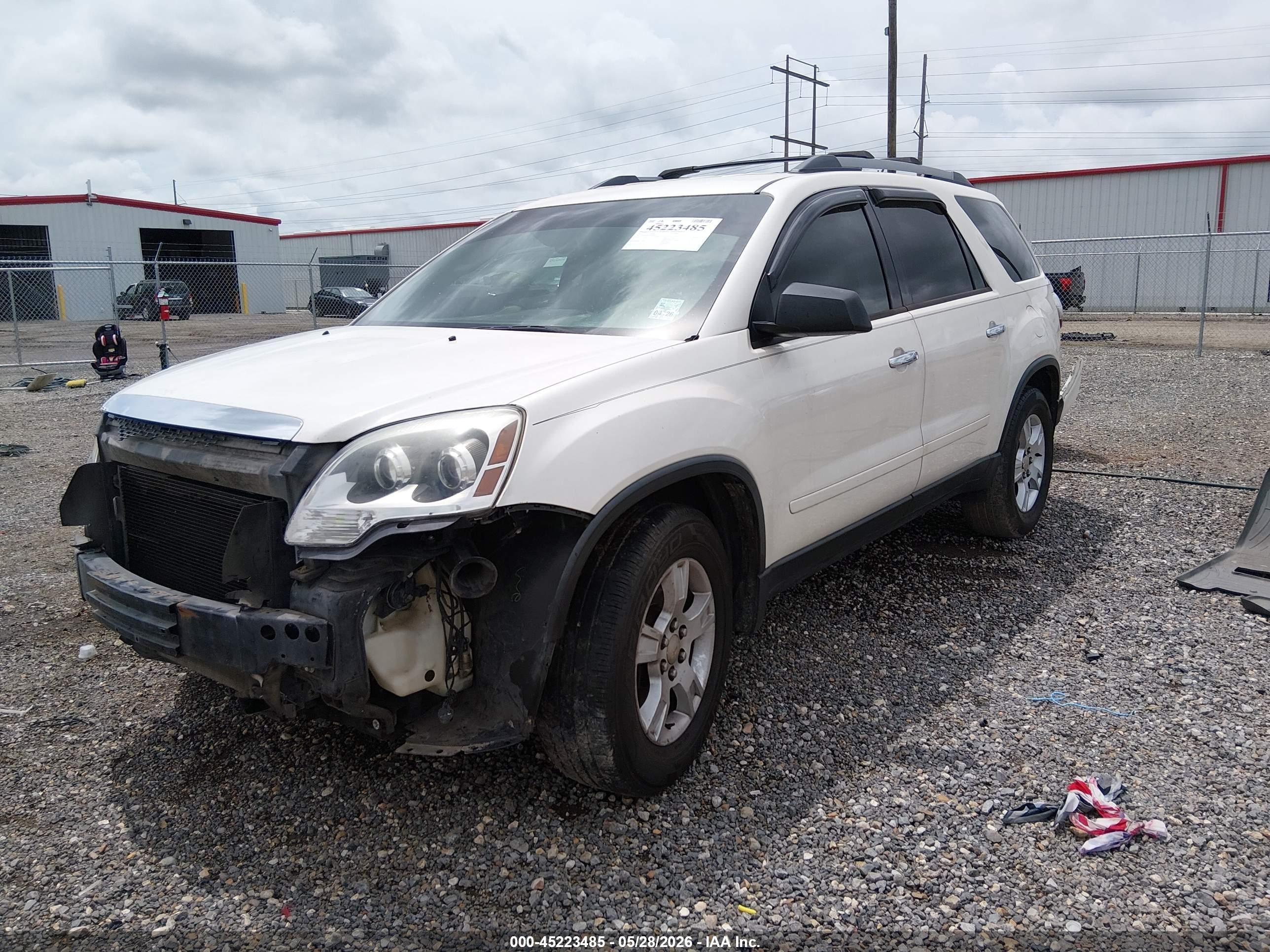 2011 Gmc Acadia Sle Белый vin: 1GKKRPED1BJ389834