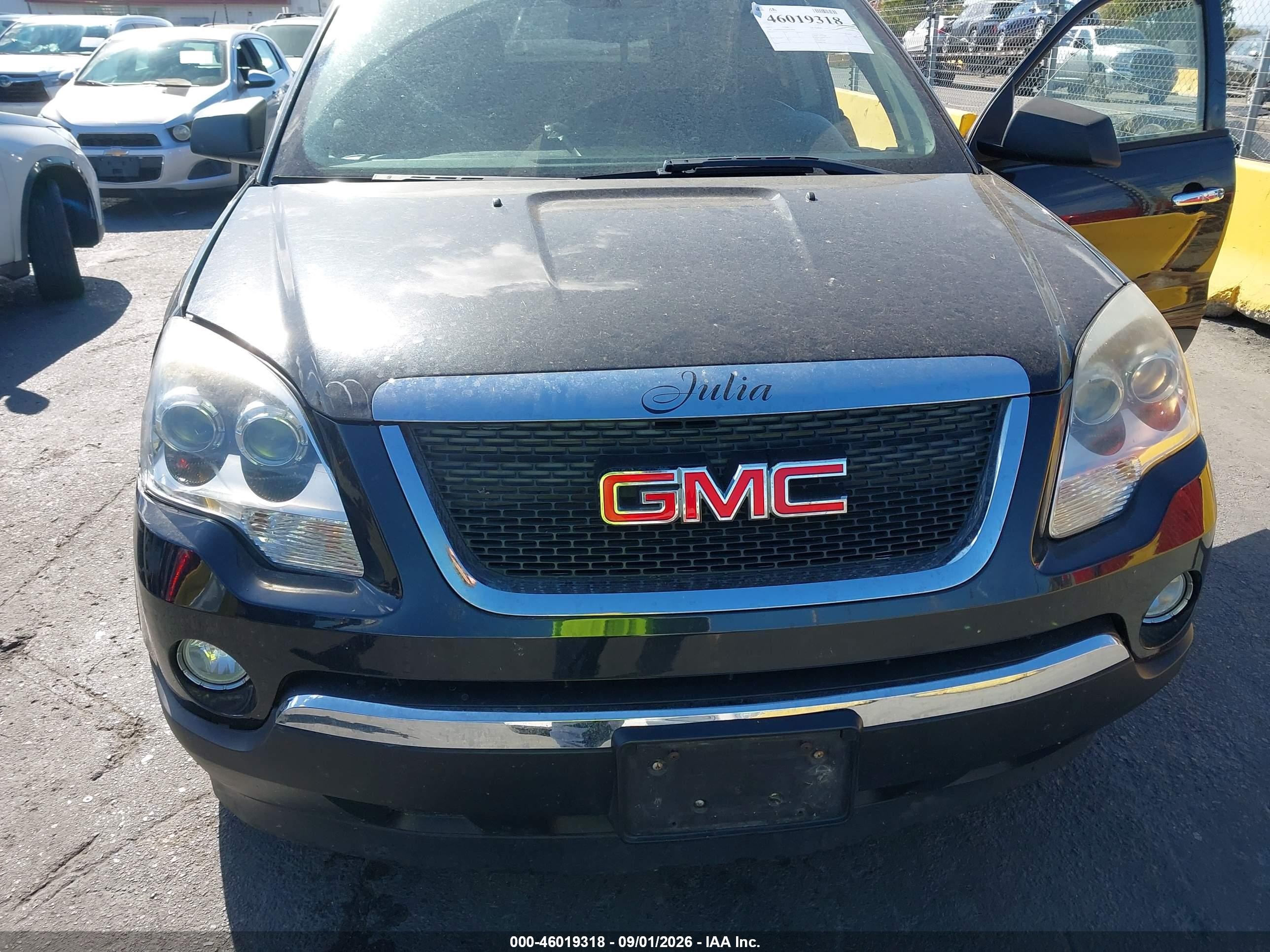2011 Gmc Acadia Sle Black vin: 1GKKRPED2BJ192879