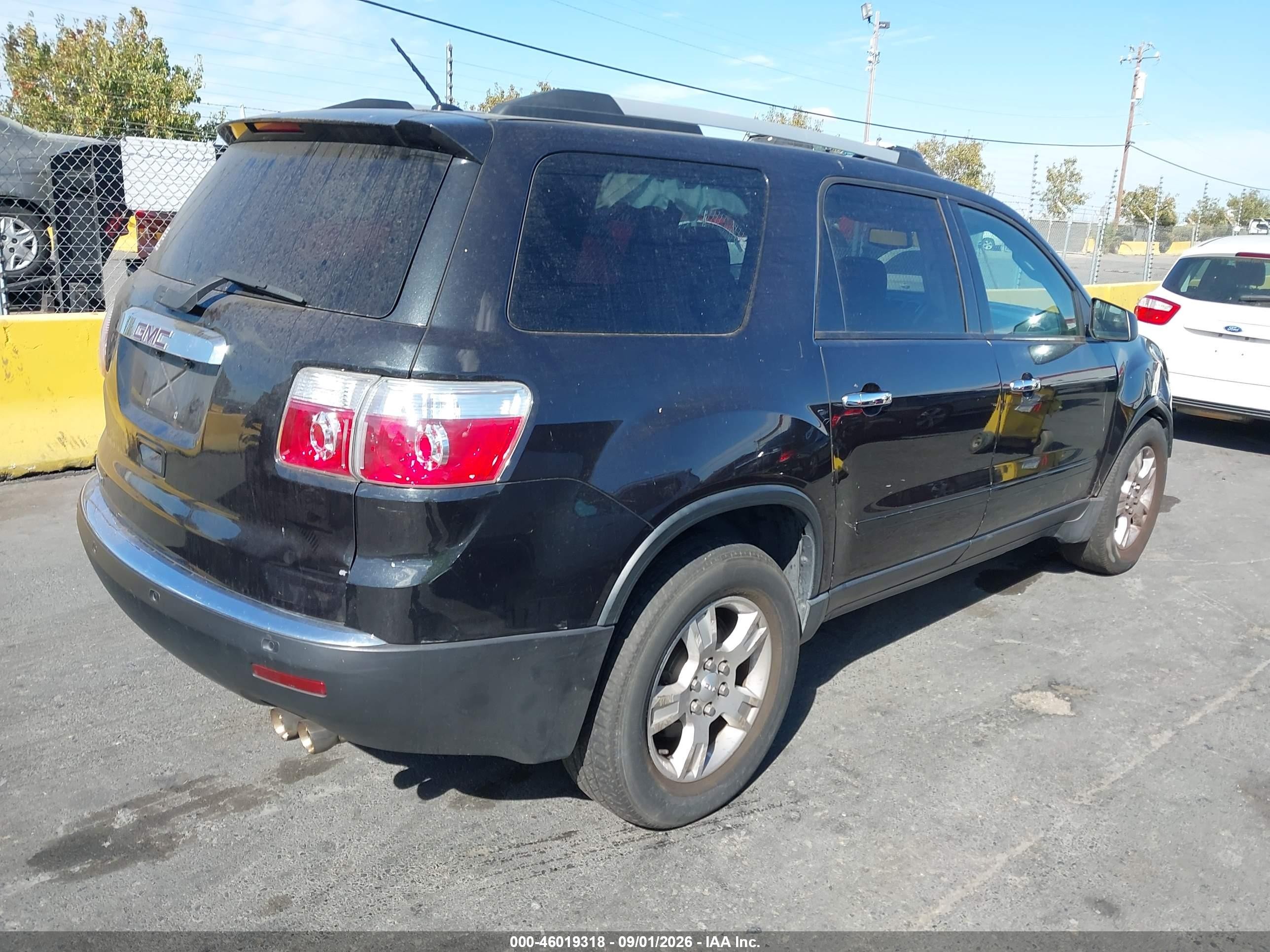 2011 Gmc Acadia Sle Black vin: 1GKKRPED2BJ192879