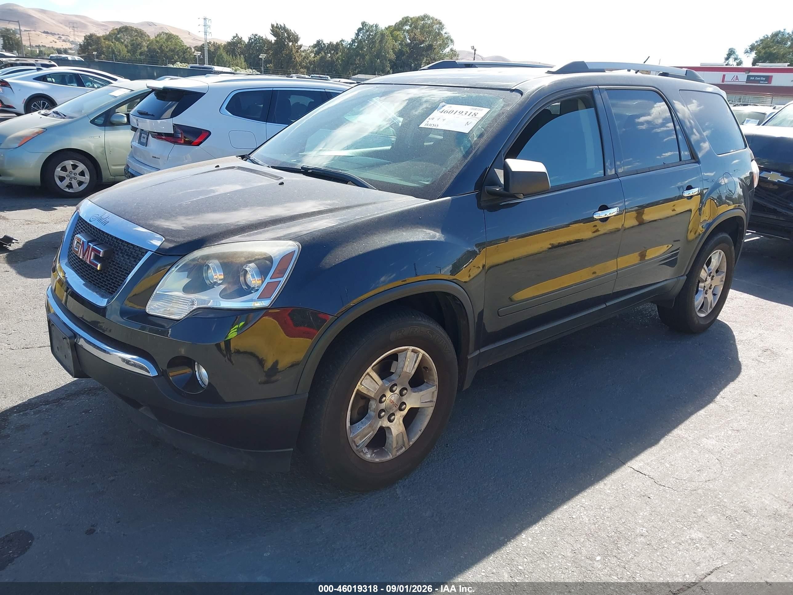 2011 Gmc Acadia Sle Black vin: 1GKKRPED2BJ192879