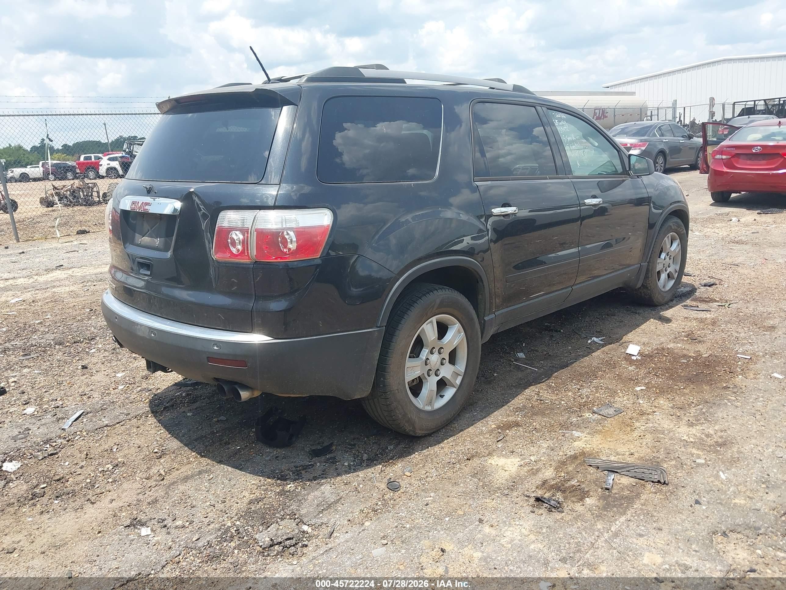 2012 Gmc Acadia Sle Black vin: 1GKKRPED2CJ139472