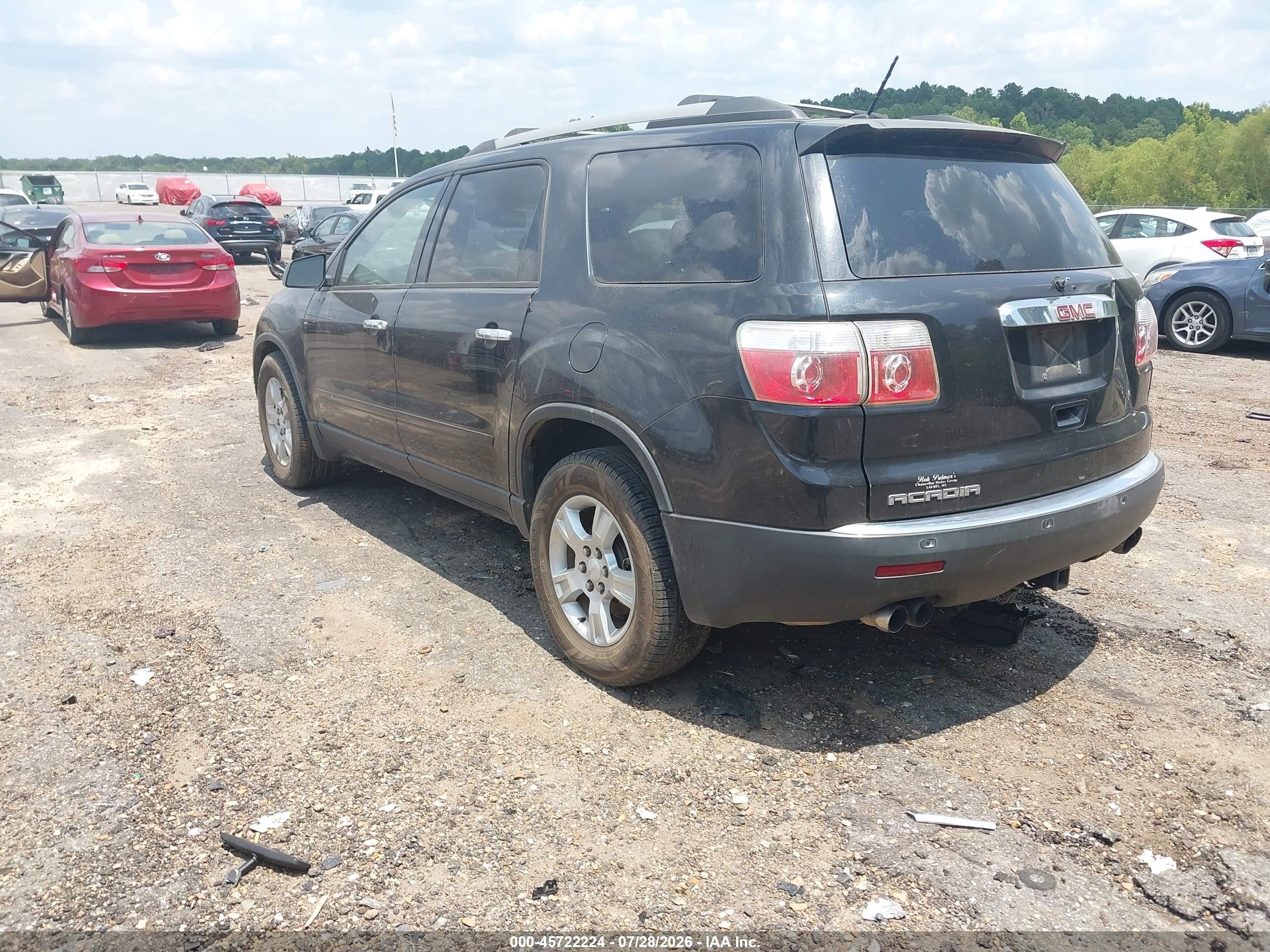 2012 Gmc Acadia Sle Black vin: 1GKKRPED2CJ139472