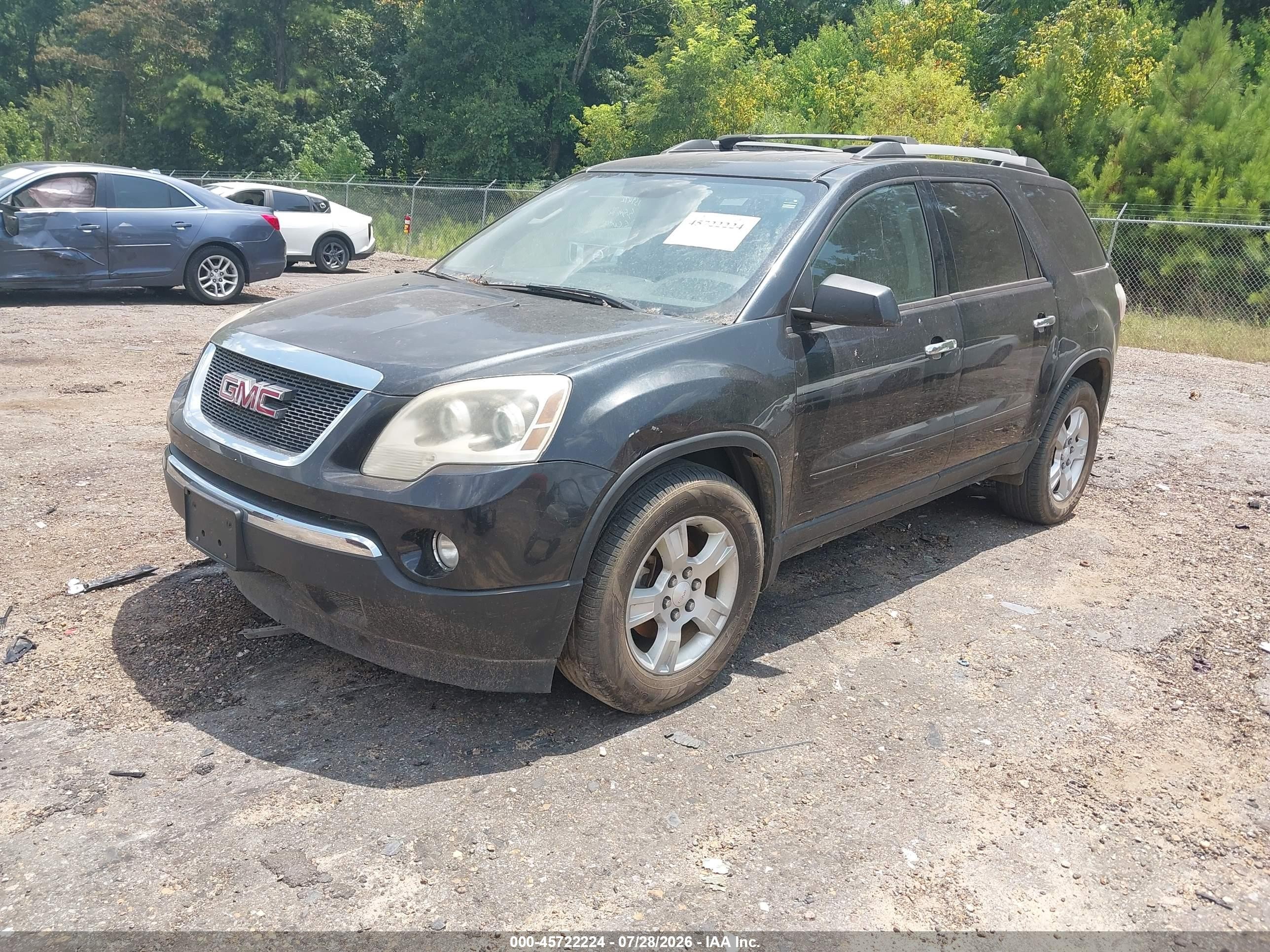 2012 Gmc Acadia Sle Black vin: 1GKKRPED2CJ139472