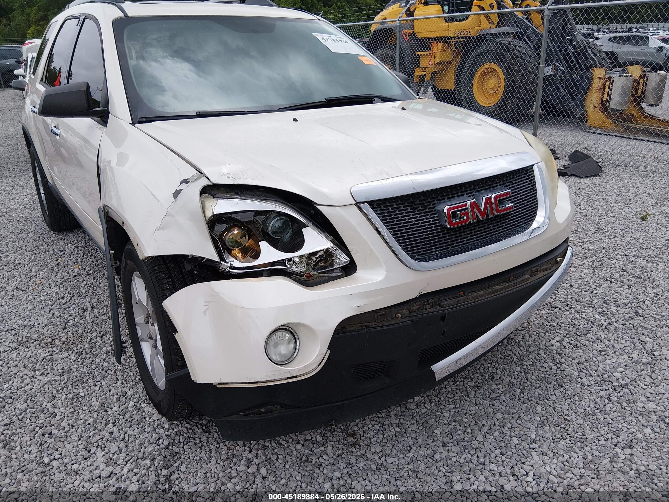 2012 Gmc Acadia Sle Белый vin: 1GKKRPED2CJ228569