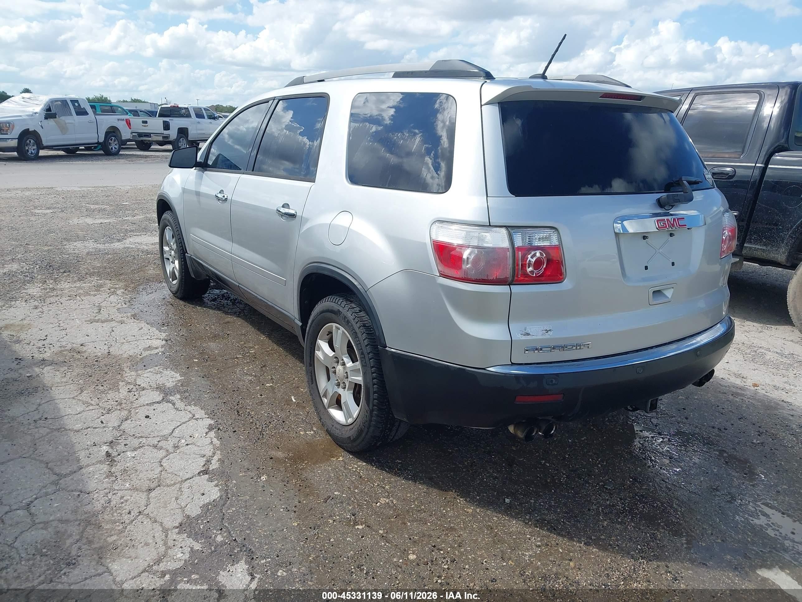 2012 Gmc Acadia Sle Silver vin: 1GKKRPED2CJ310740