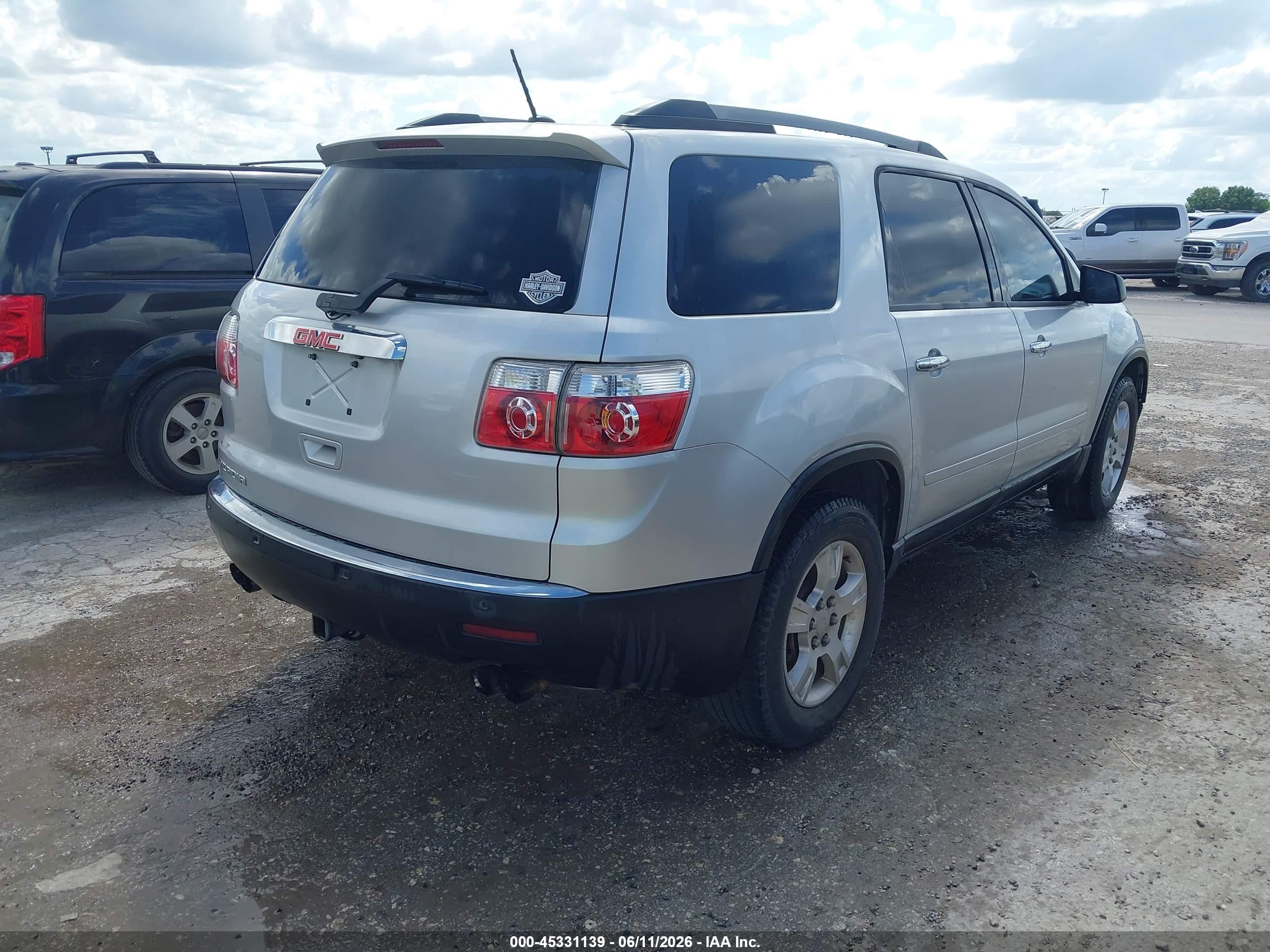 2012 Gmc Acadia Sle Silver vin: 1GKKRPED2CJ310740