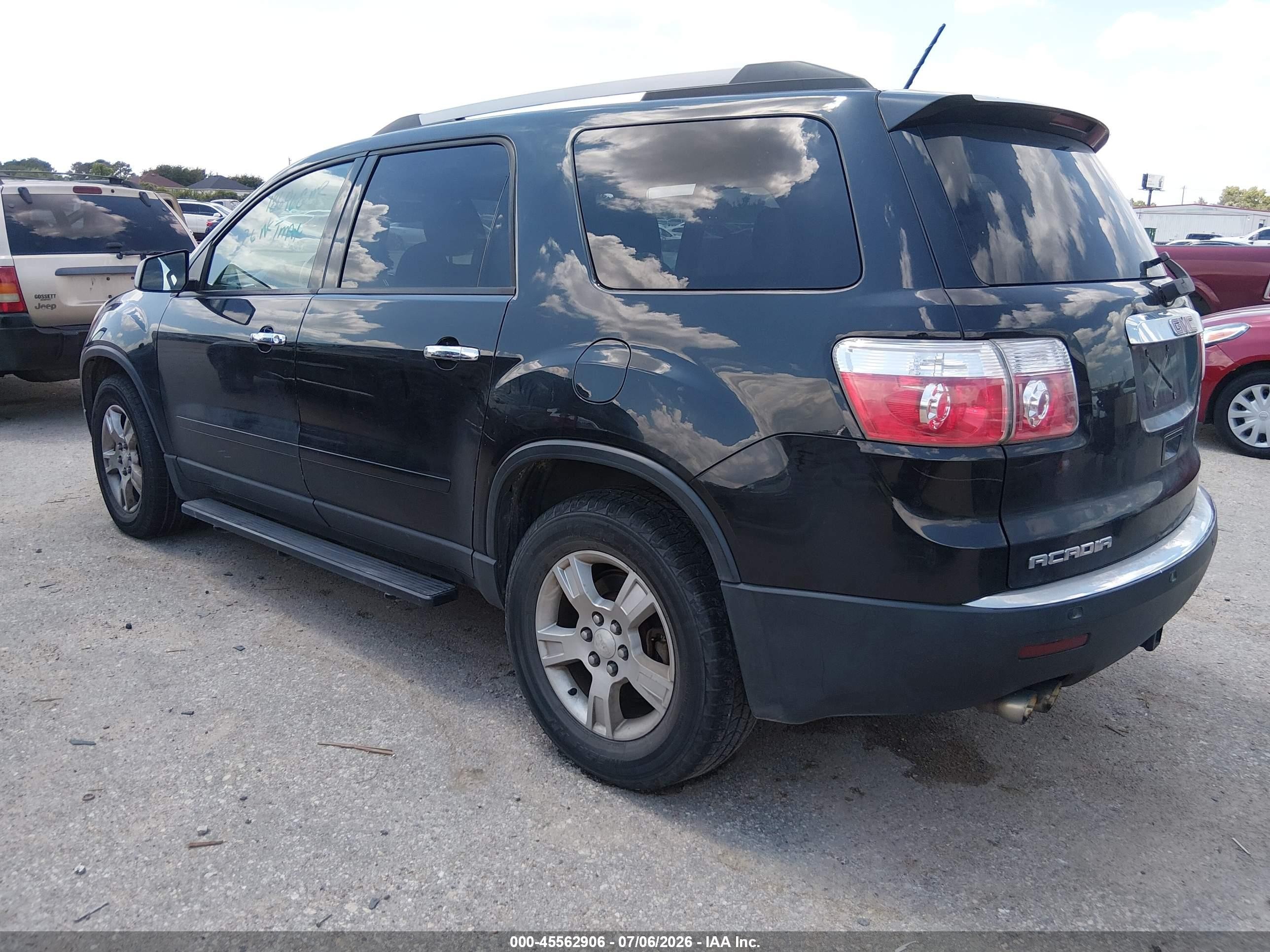 2012 Gmc Acadia Sle Black vin: 1GKKRPED4CJ186468