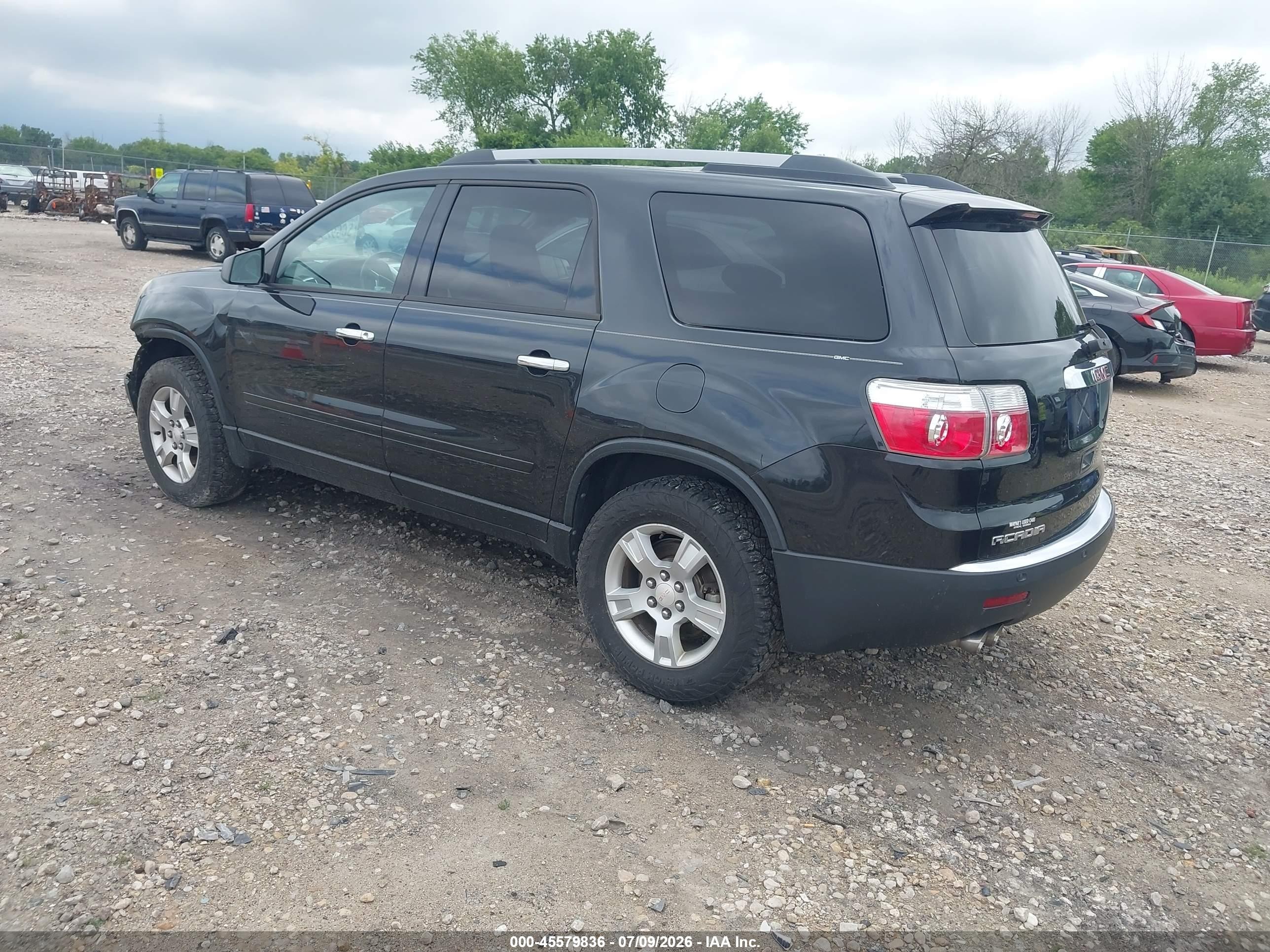 2012 Gmc Acadia Sle Black vin: 1GKKRPED4CJ205892