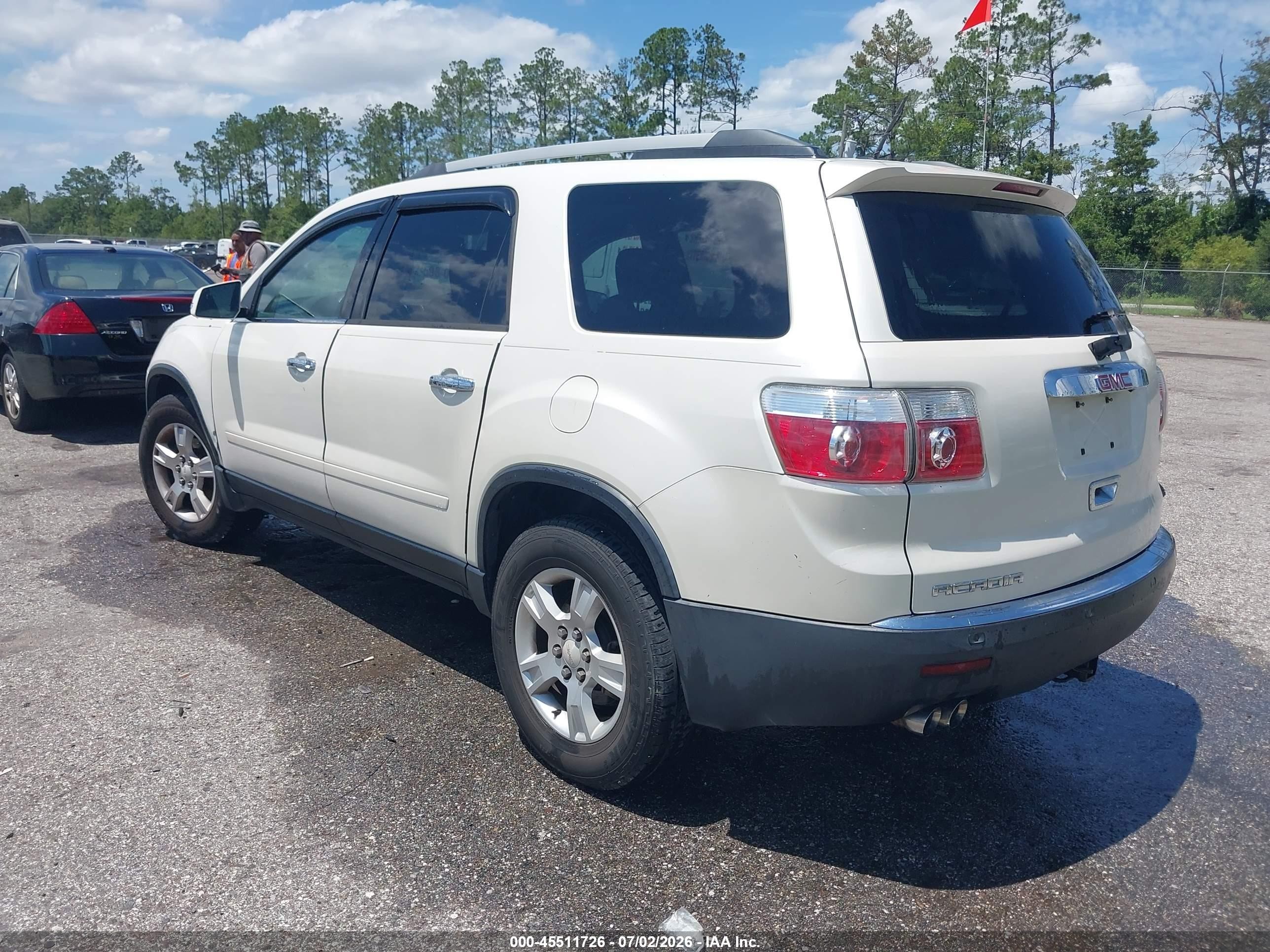 2012 Gmc Acadia Sle White vin: 1GKKRPED4CJ248855