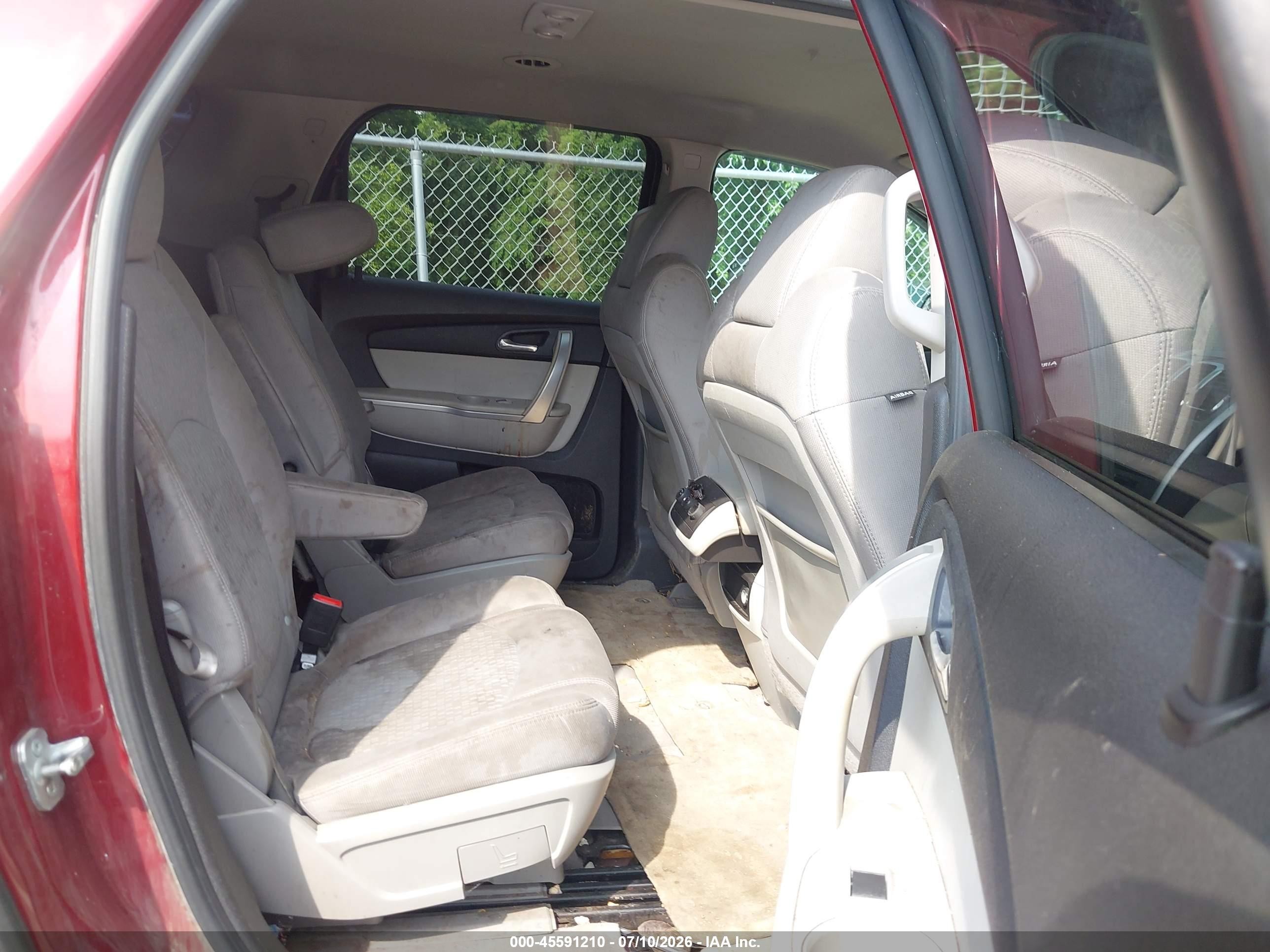 2011 Gmc Acadia Sle Red vin: 1GKKRPED5BJ186865